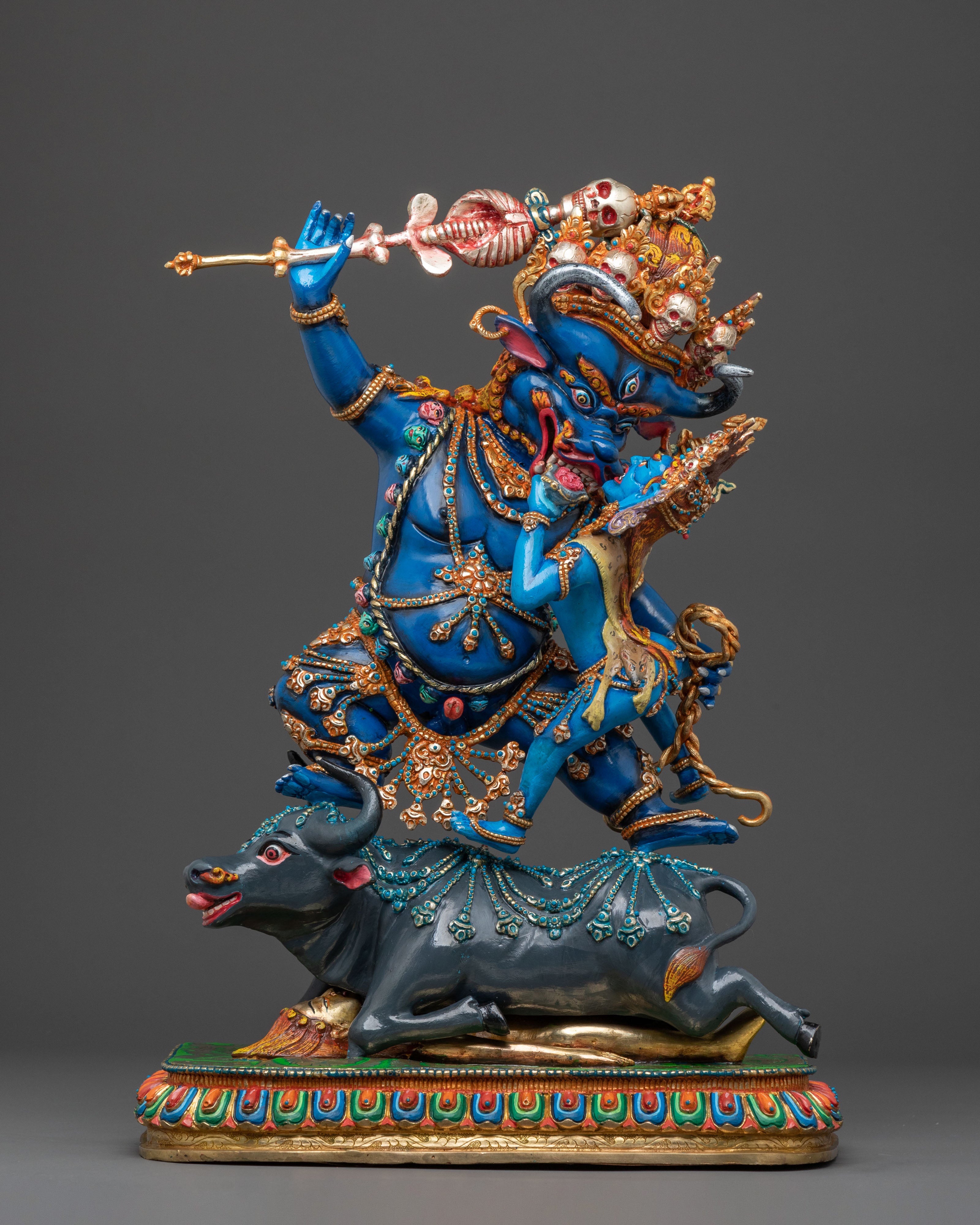 Dharmaraja copper statue 
