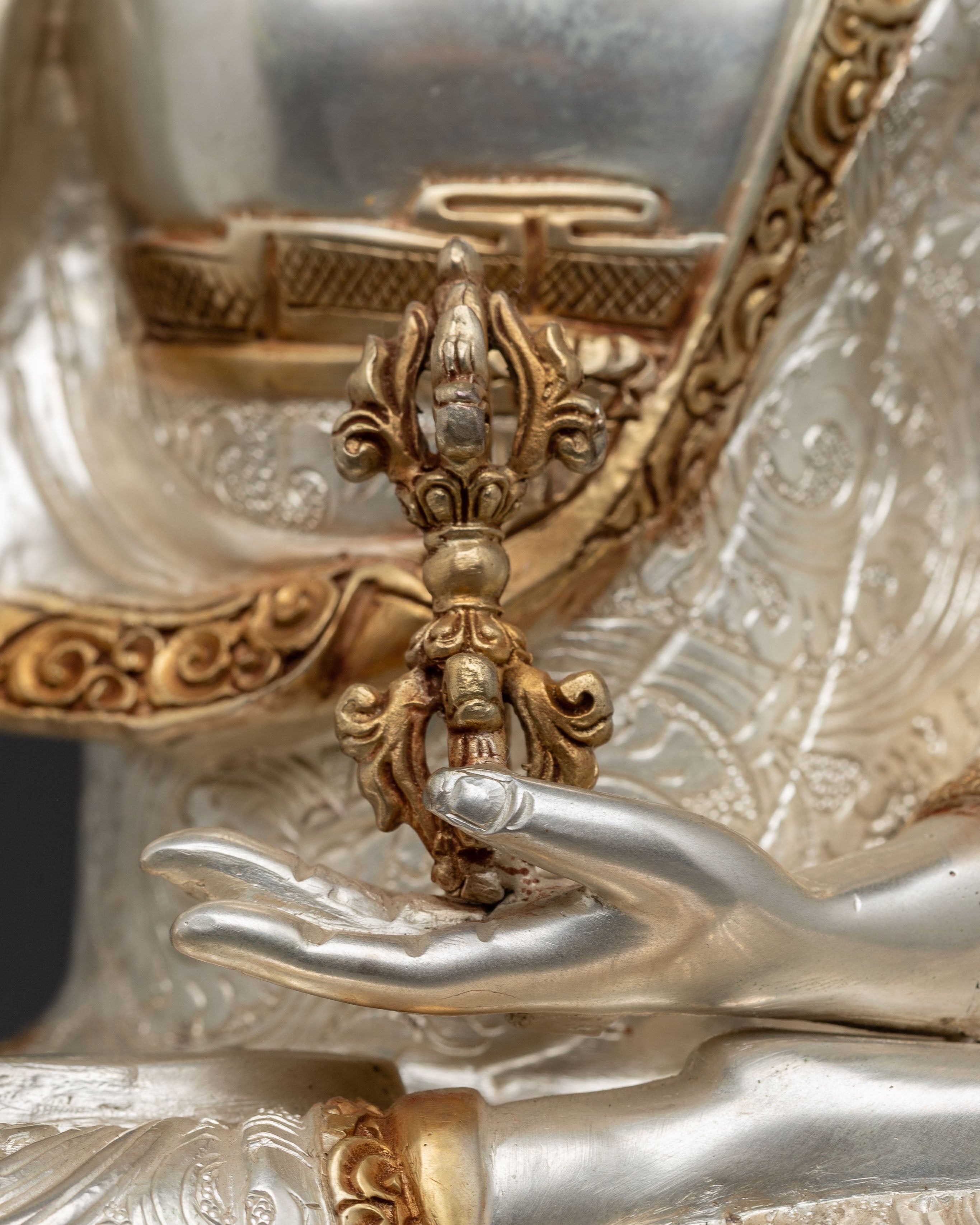 Handmade Tibetan Mitrupa Statue | Meditation and Protection