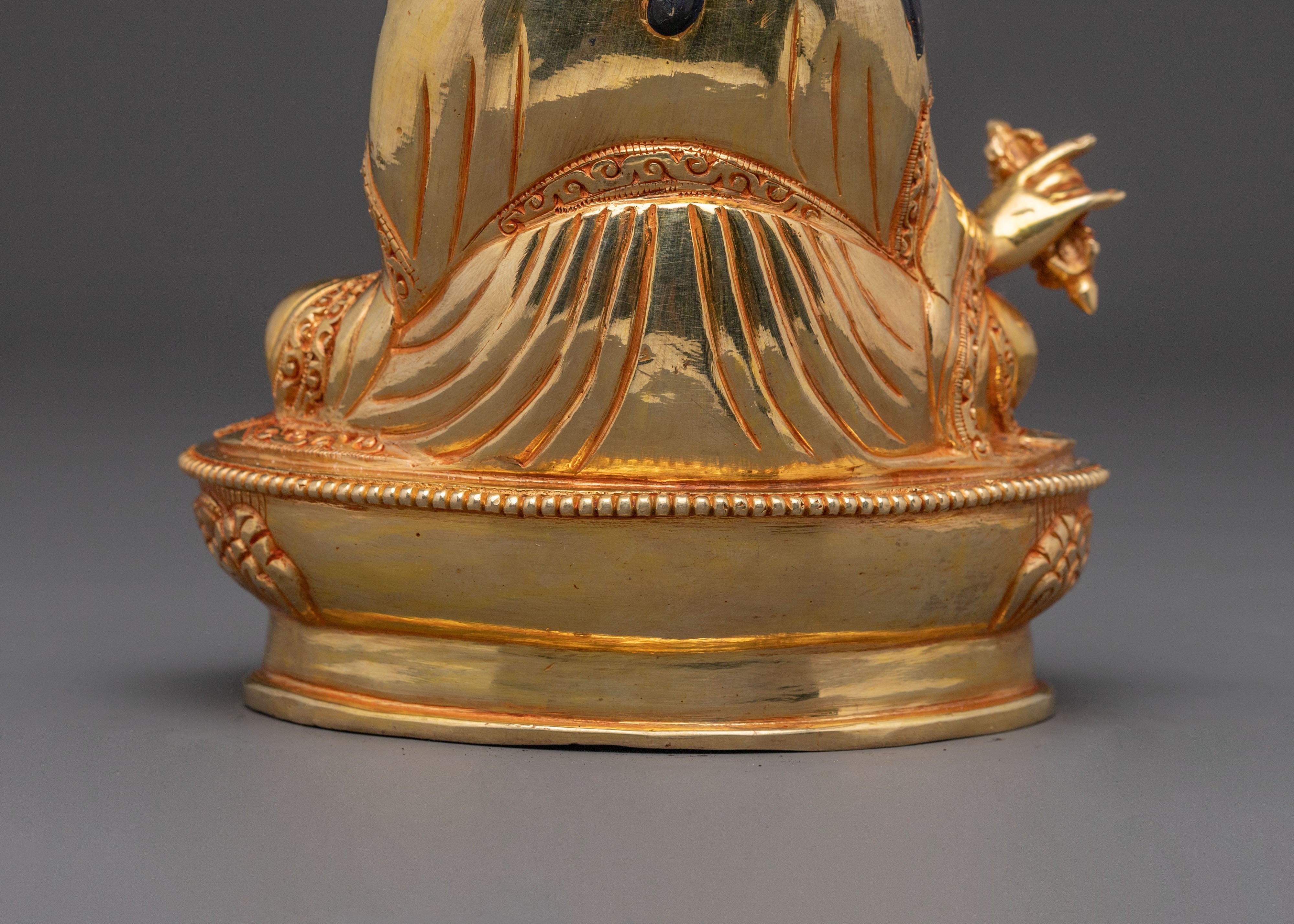 Guru Rinpoche Copper Figurine - Gilded Serenity