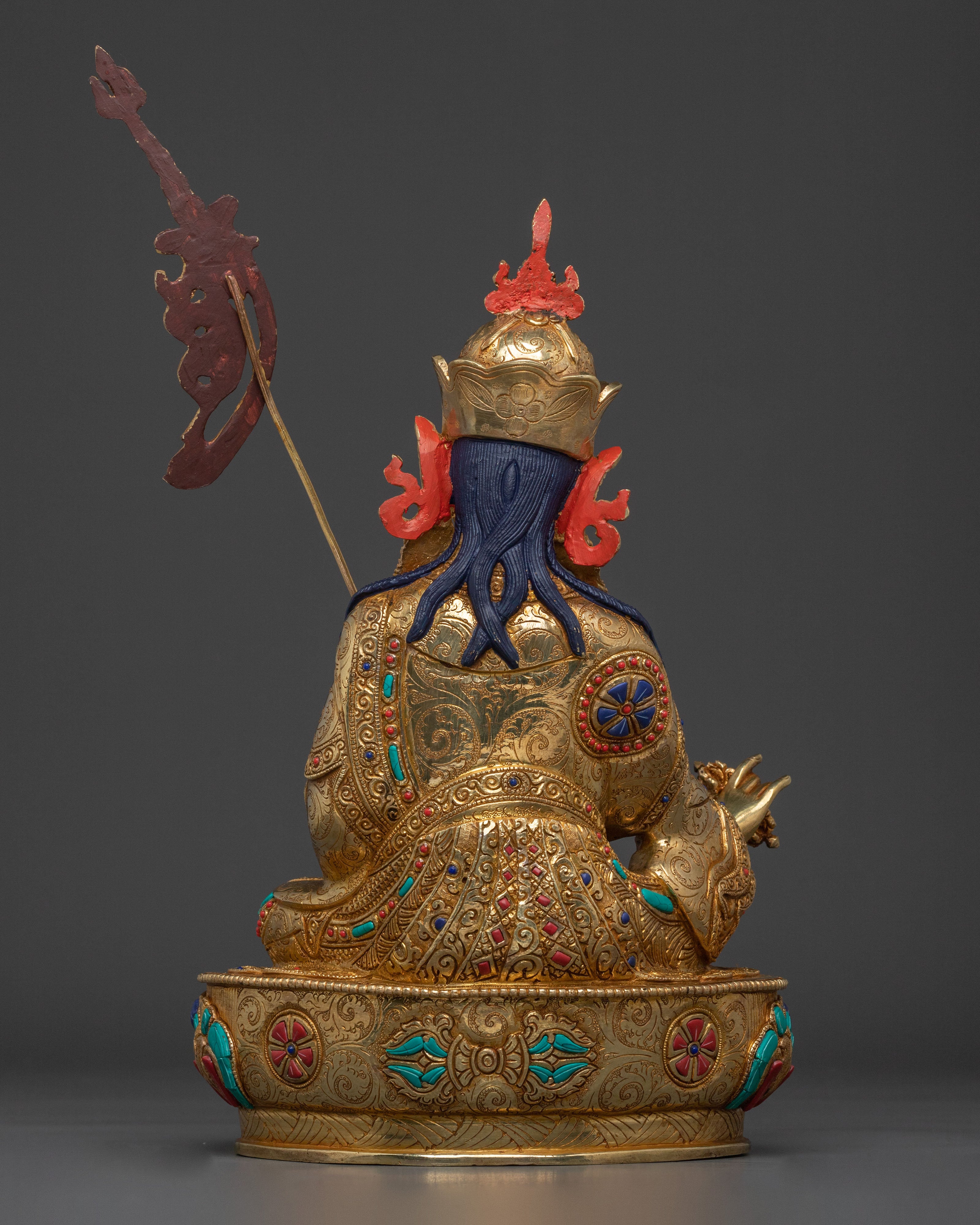 Tibetan Guru Rinpoche Sculpture: Wisdom Figurine