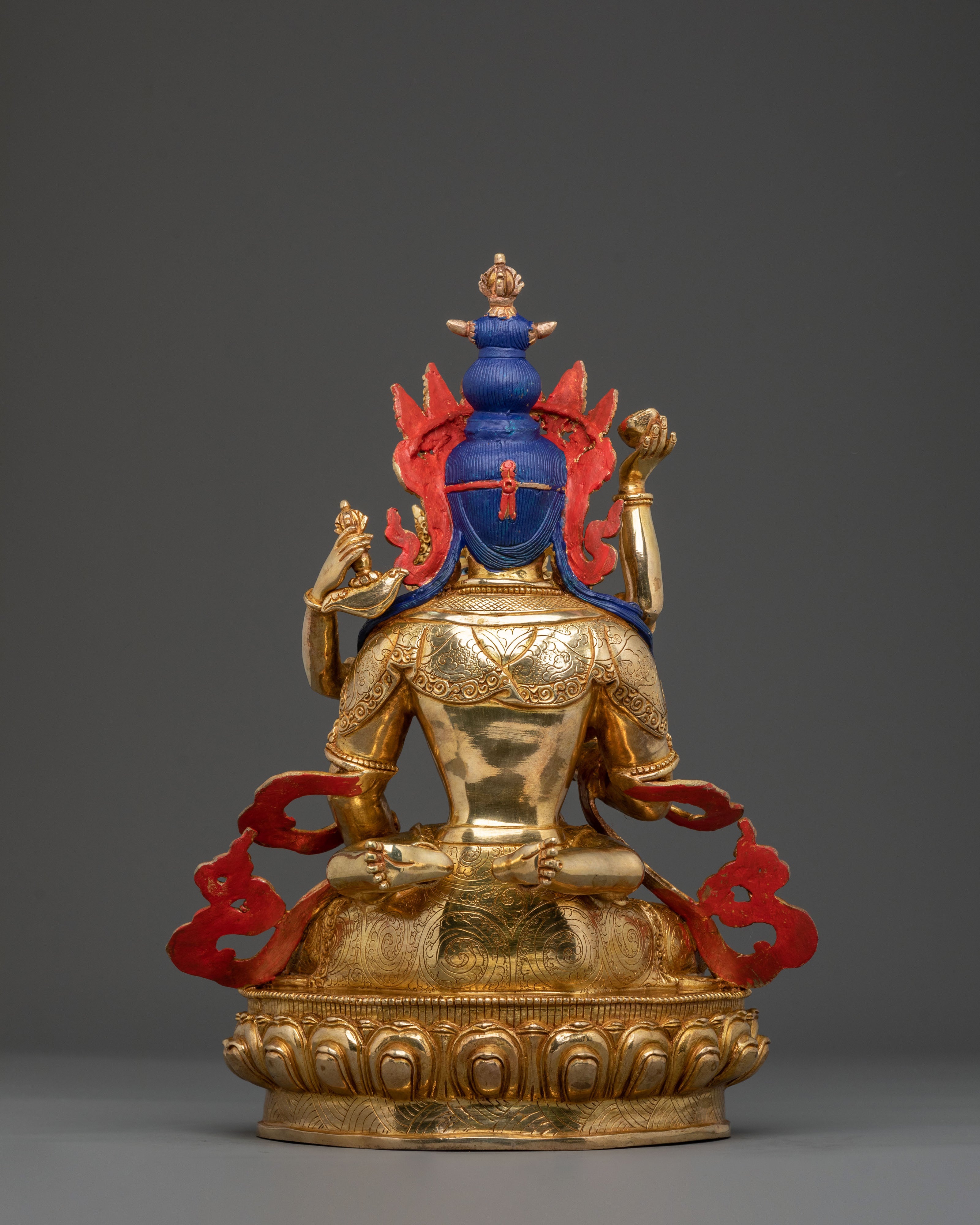 Handmade Statue of Vajrasattva with Vajragarvi | Deities of Purification