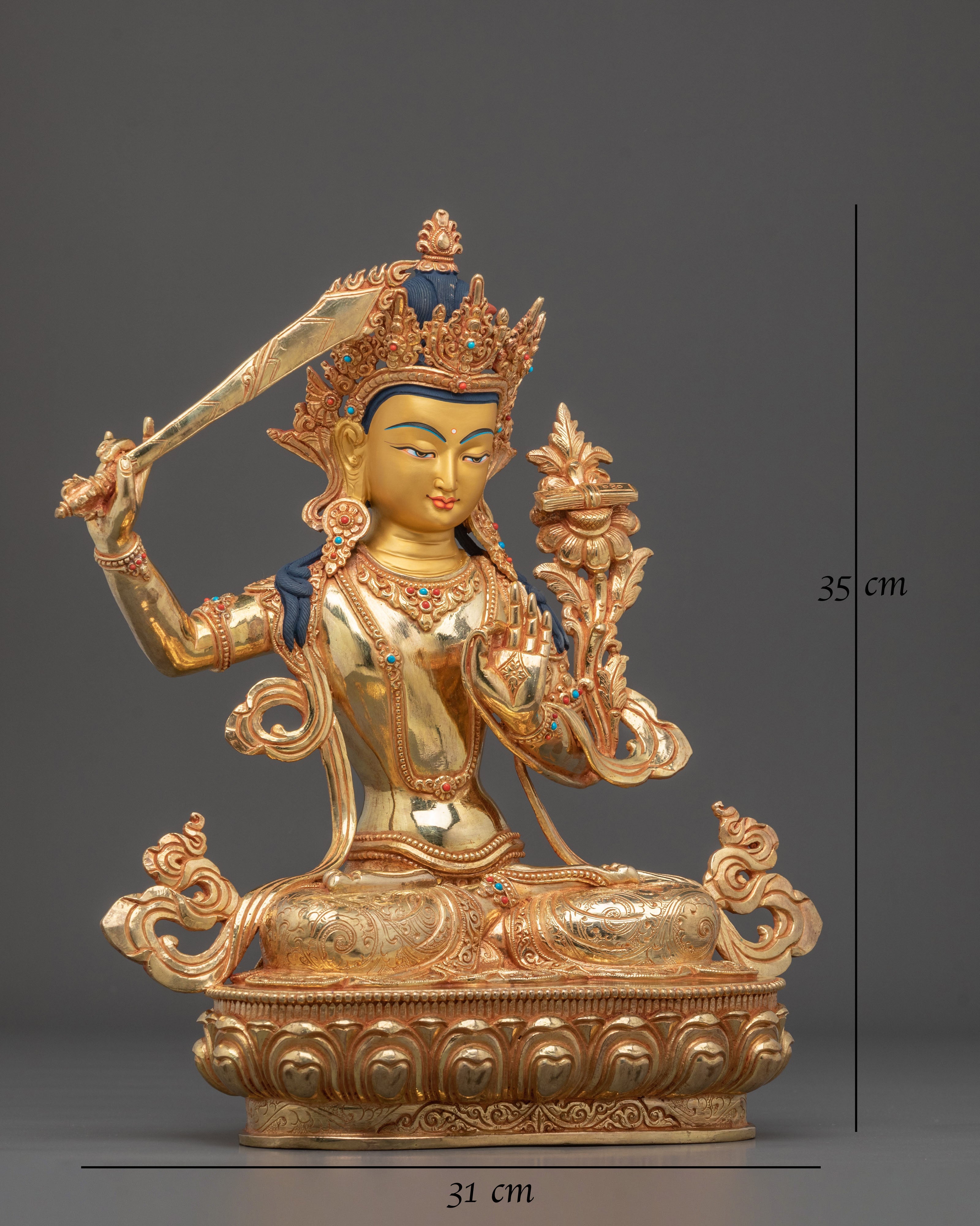 Manjushri Spiritual Figurine: Enlightened Wisdom Art