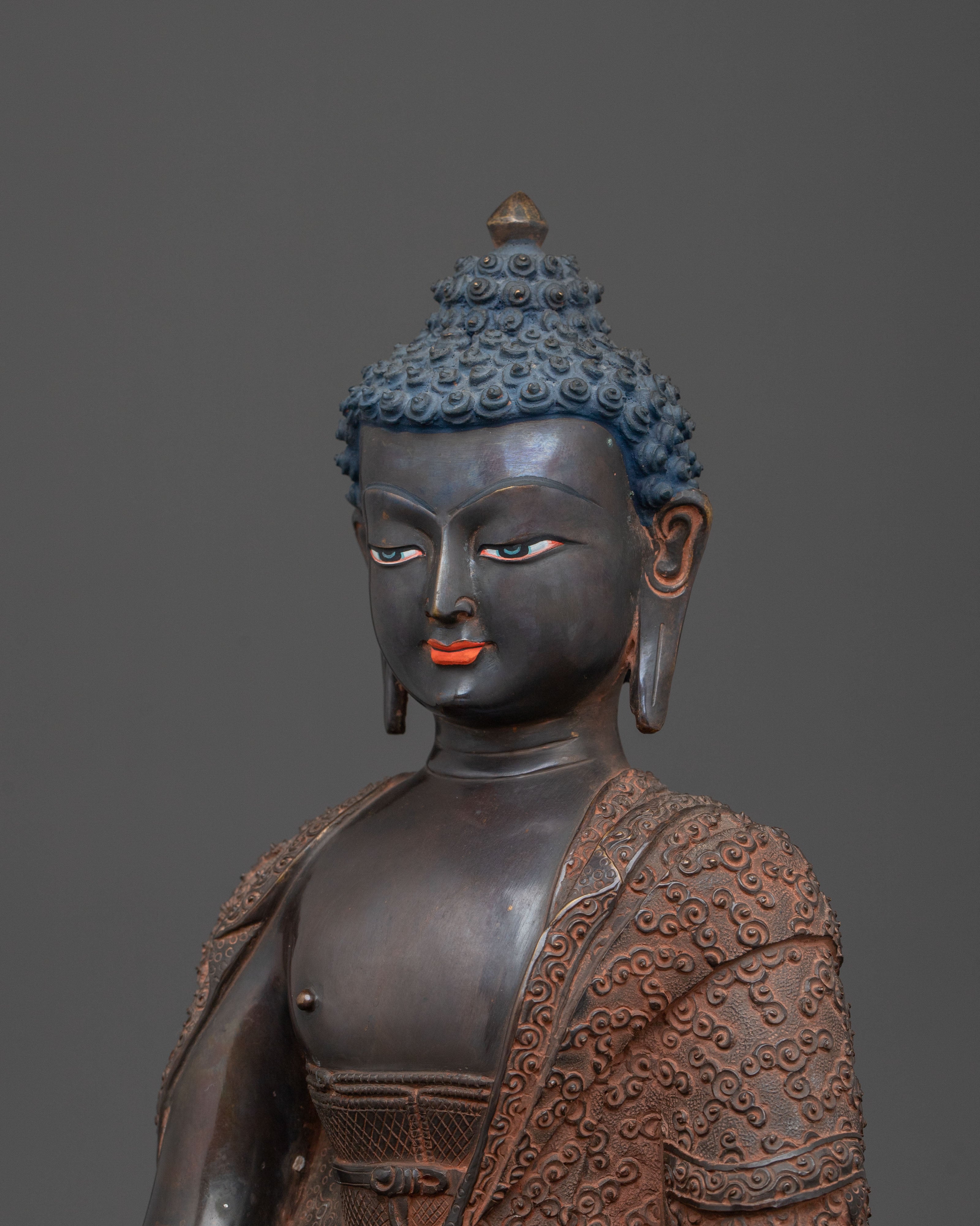 Shakyamuni Buddha Sculpture | Oxidized Copper Artistry