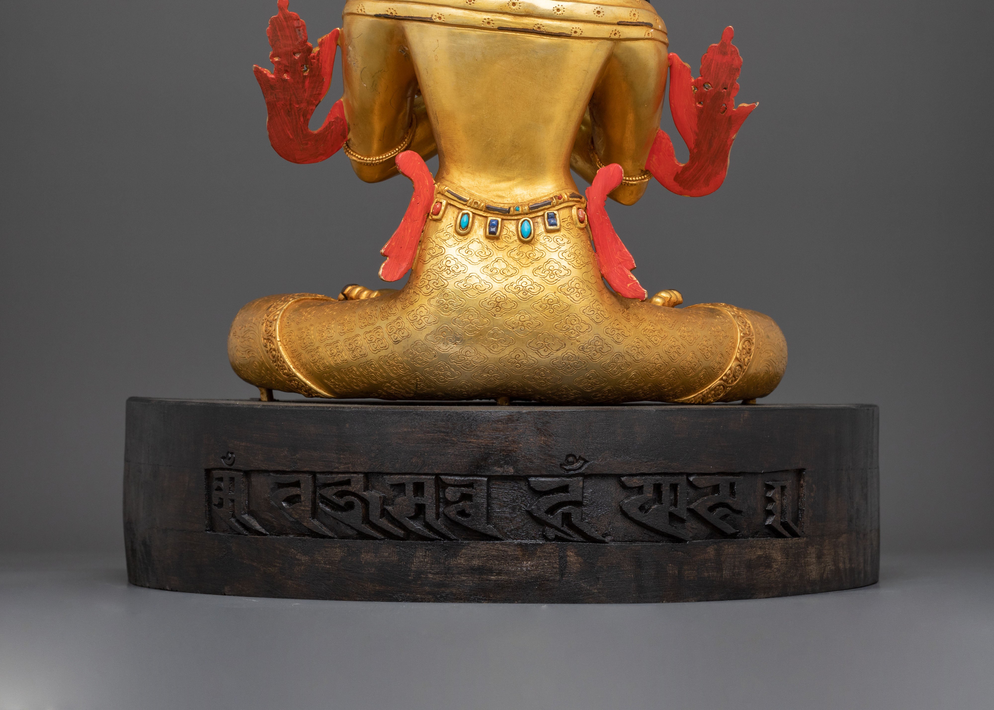 24k Gold Gilded Vajradhara Statue |  Primordial Buddha of Vajrayana Buddhism