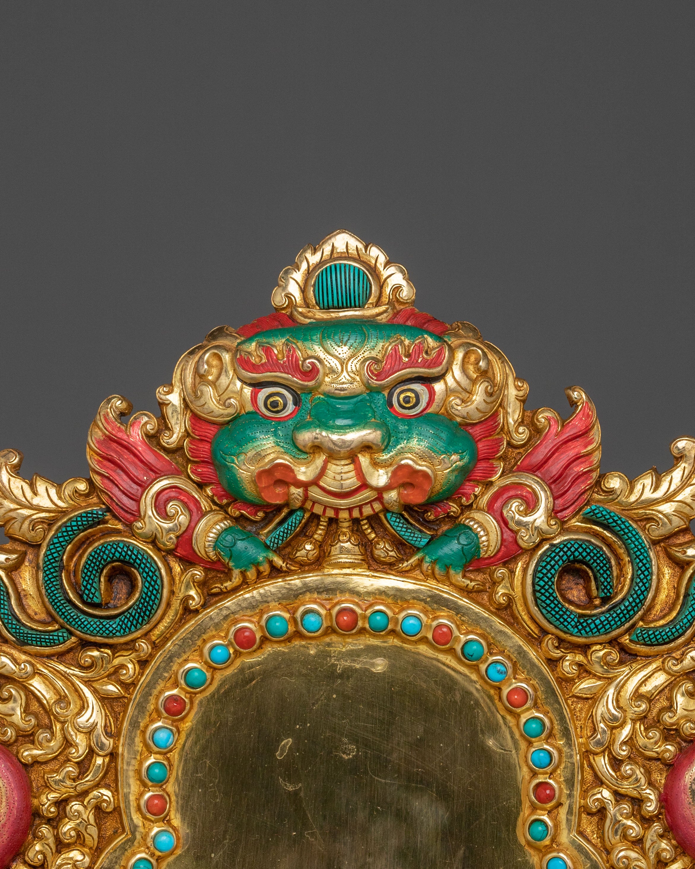 Traditional Handcrafted Throne: 24K Gold Gilded Artistry