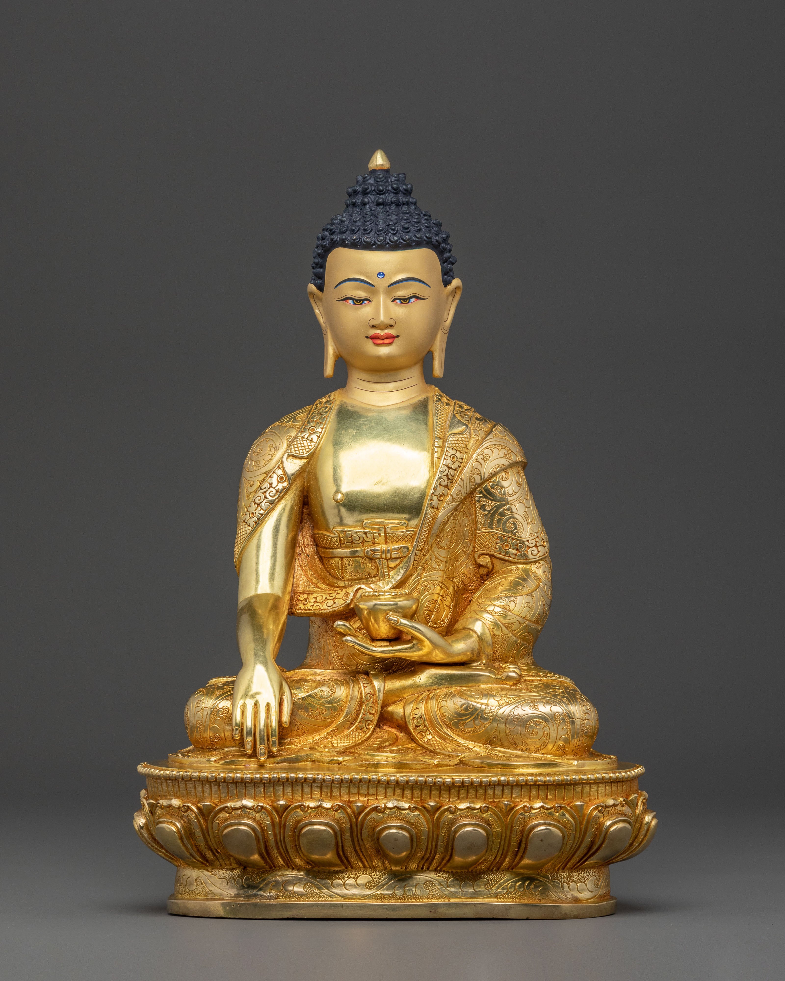 Shakyamuni Buddha Liberation Statue - 24K Gold Gilded Art