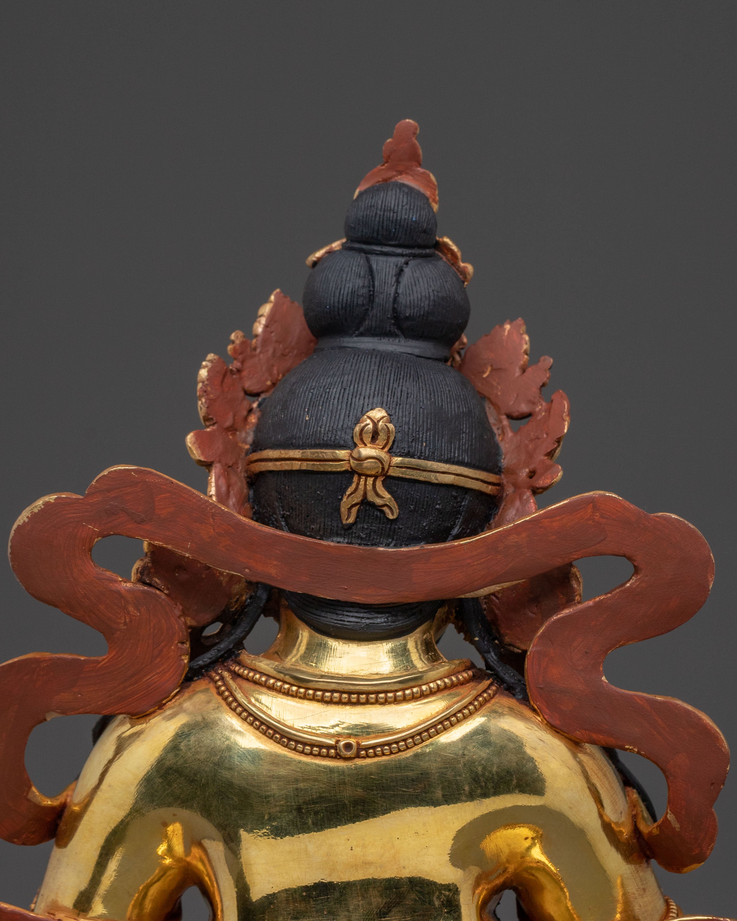 Dzambhala Divine Statue on Throne | Tibetan Wealth Deity