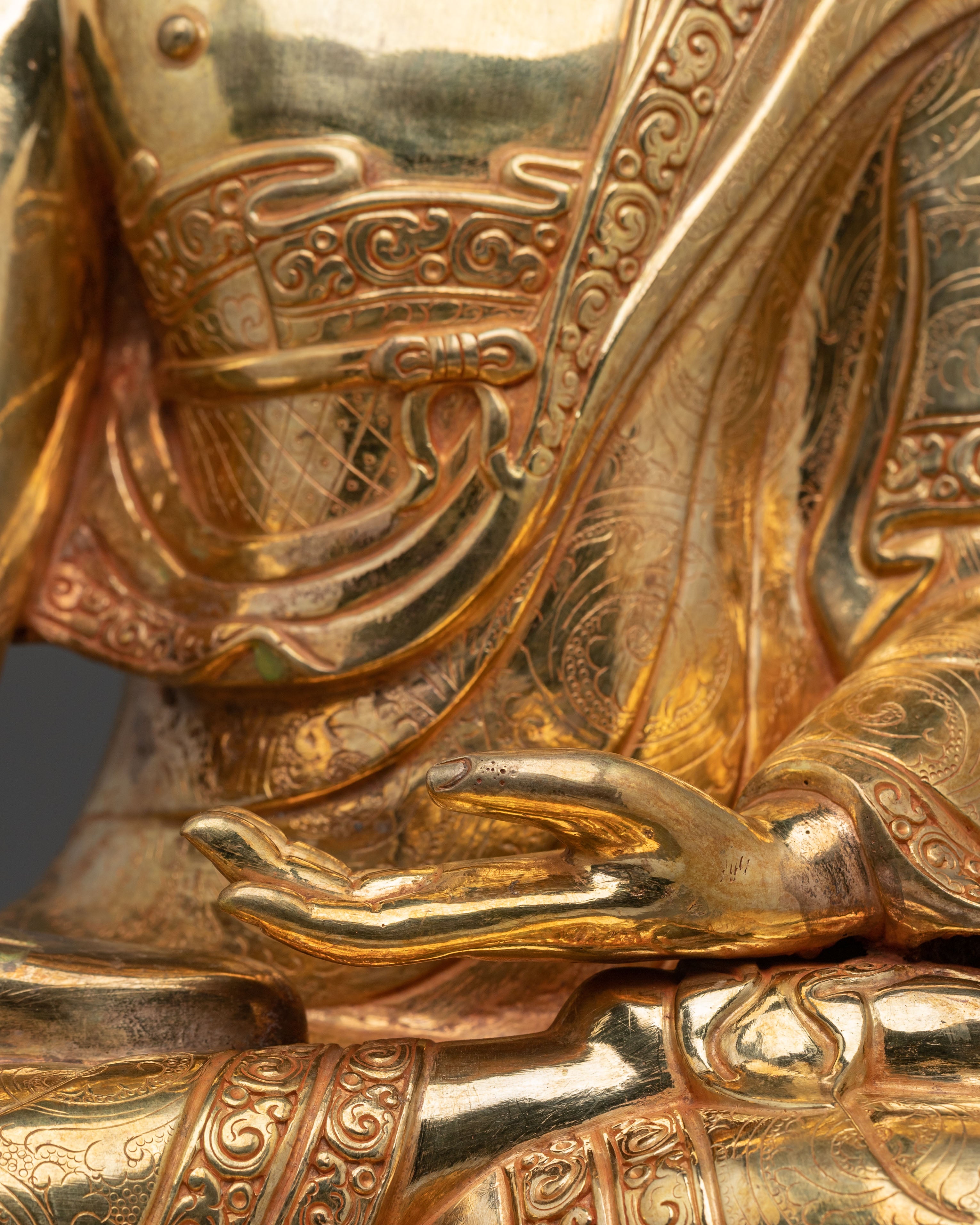 Shakyamuni Buddha Statue | Serene 24K Gold-Plated Figurine