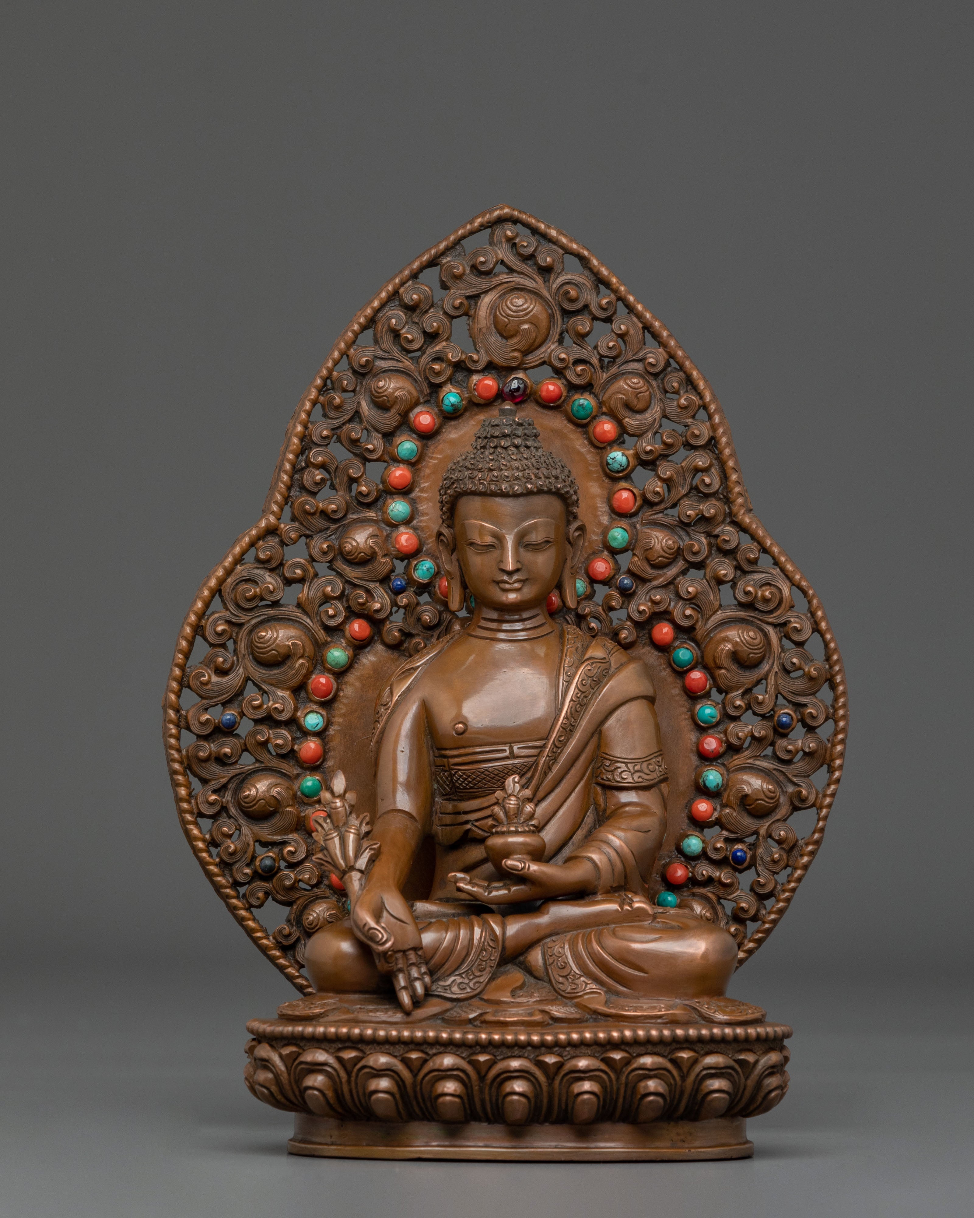 Medicine Buddha Figurine of Healing Light | Buddhist Shrine