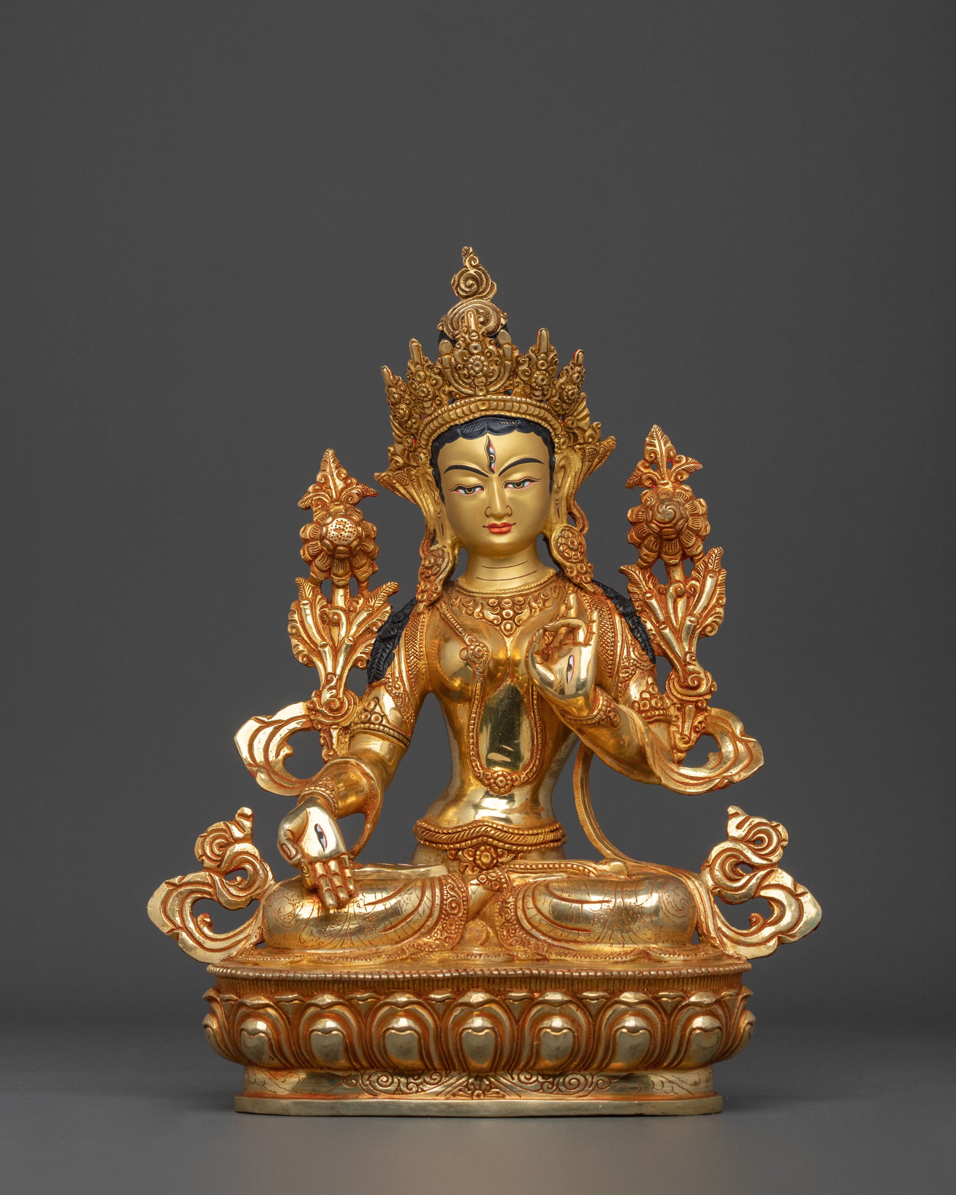 Tibetan White Tara Handmade Statue |  Goddess of Compassion