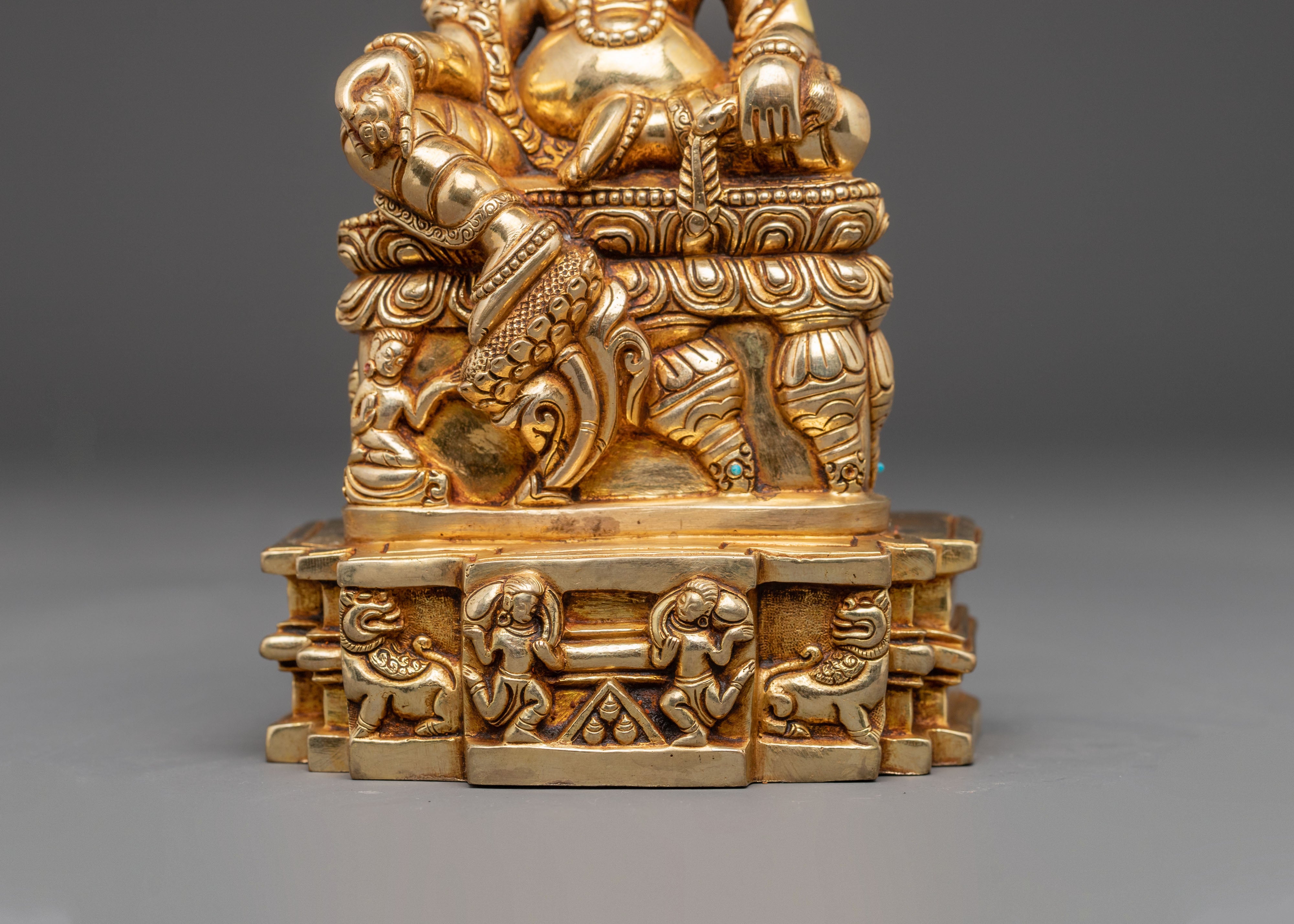 Golden Dzambhala Statue for Spiritual Blessings | God of Wealth