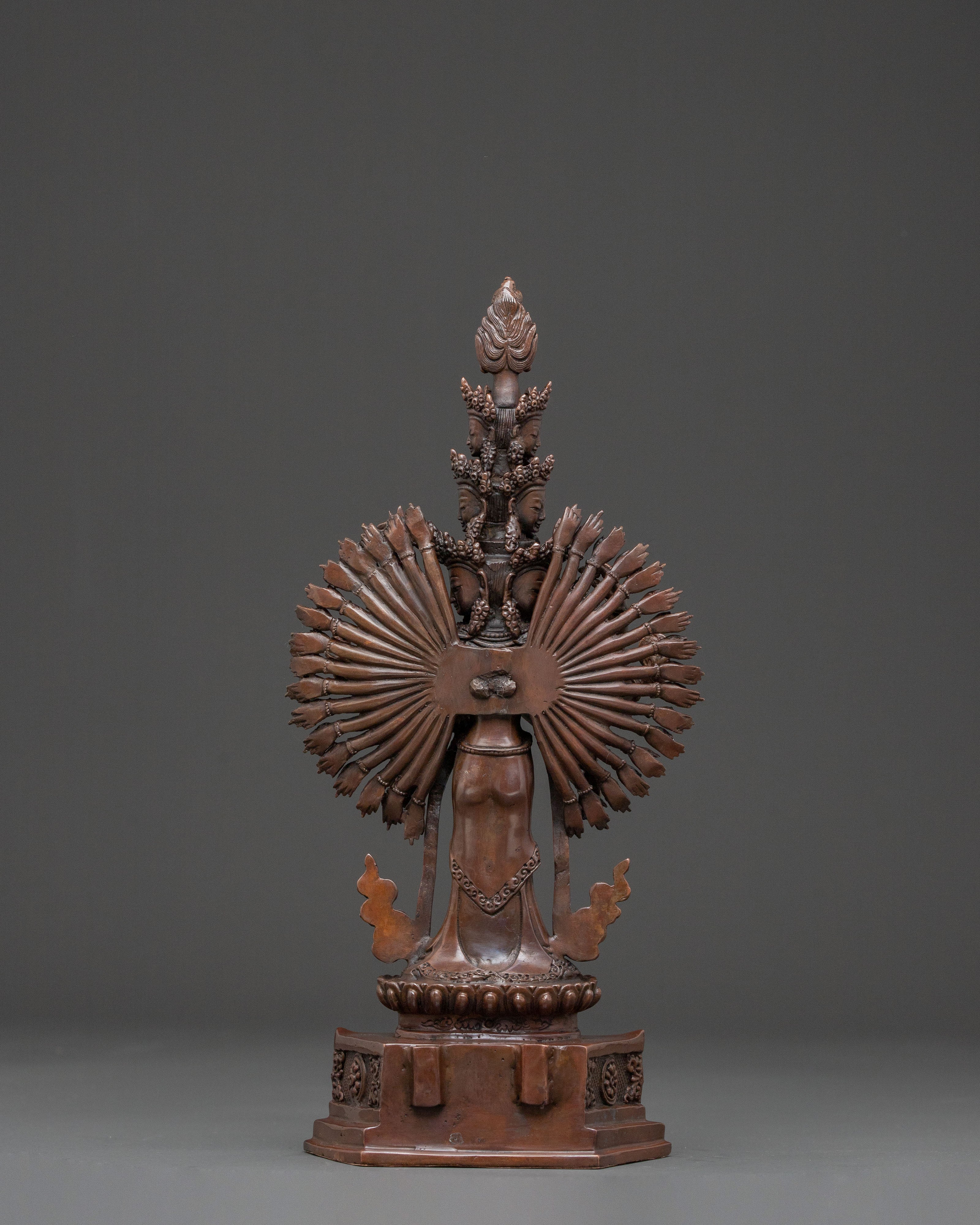 1000 Armed Chenrezig Handcrafted Statue | Altar Decor