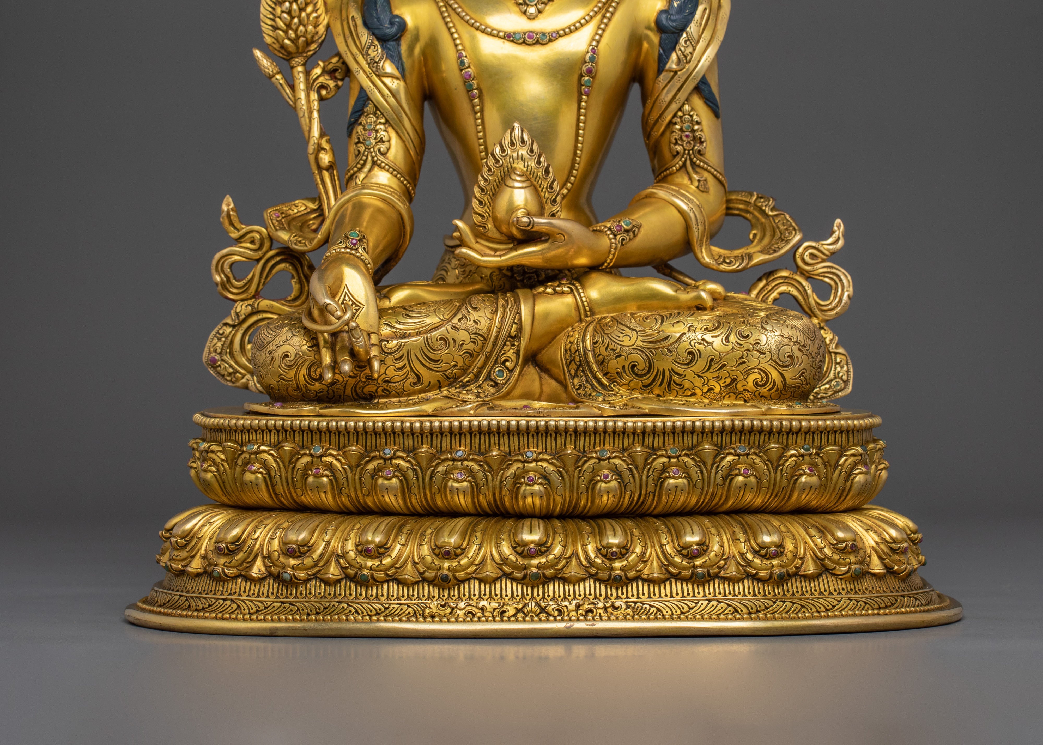 Handmade Kshitigarbha Sacred Sculpture | Bodhisattva of Great Vows