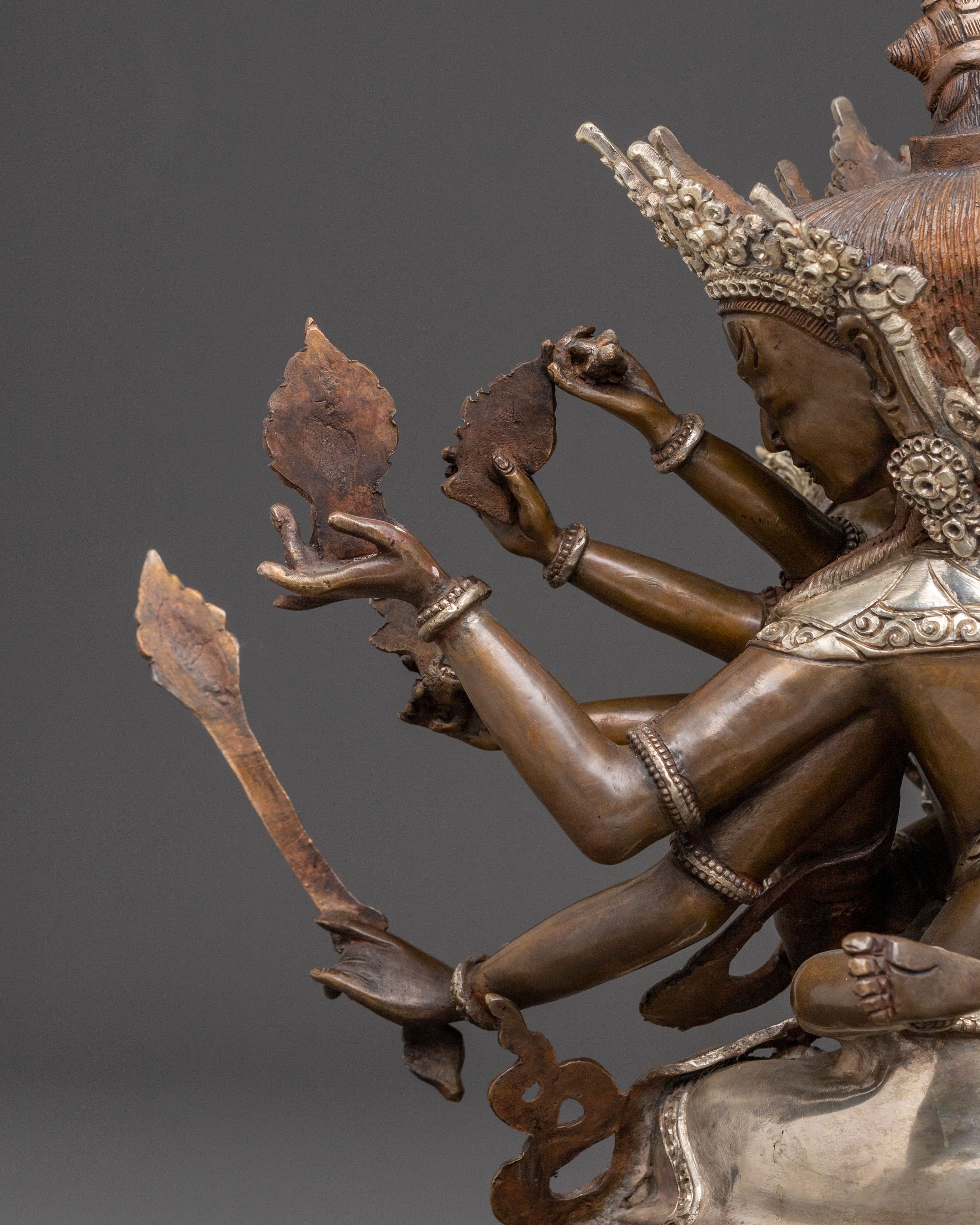 Guhyasamaja Sacred Statue – Oxidized Copper Masterpiece