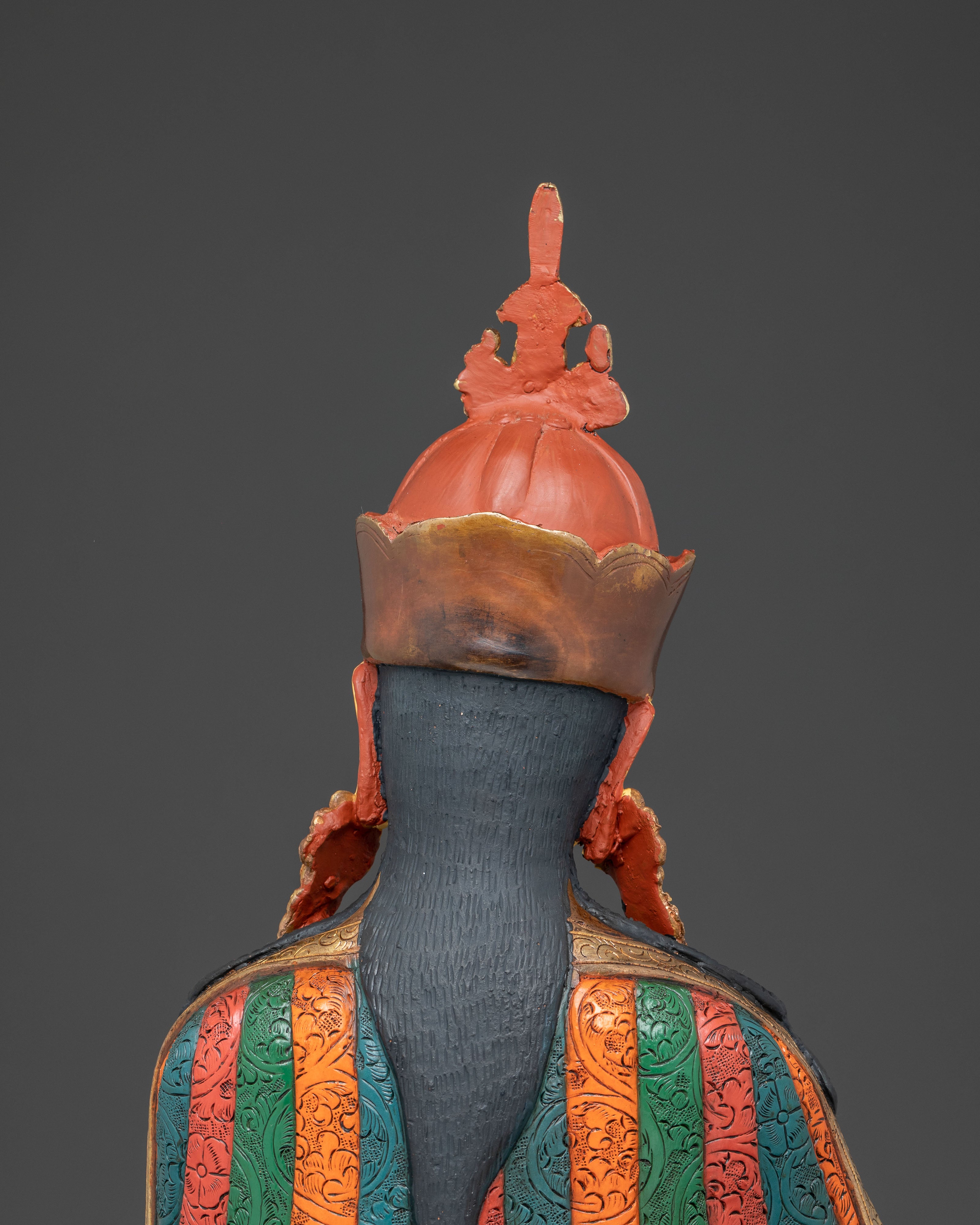 Vibrant Guru Rinpoche Statue | Guru Rinpoche Copper Sculpture