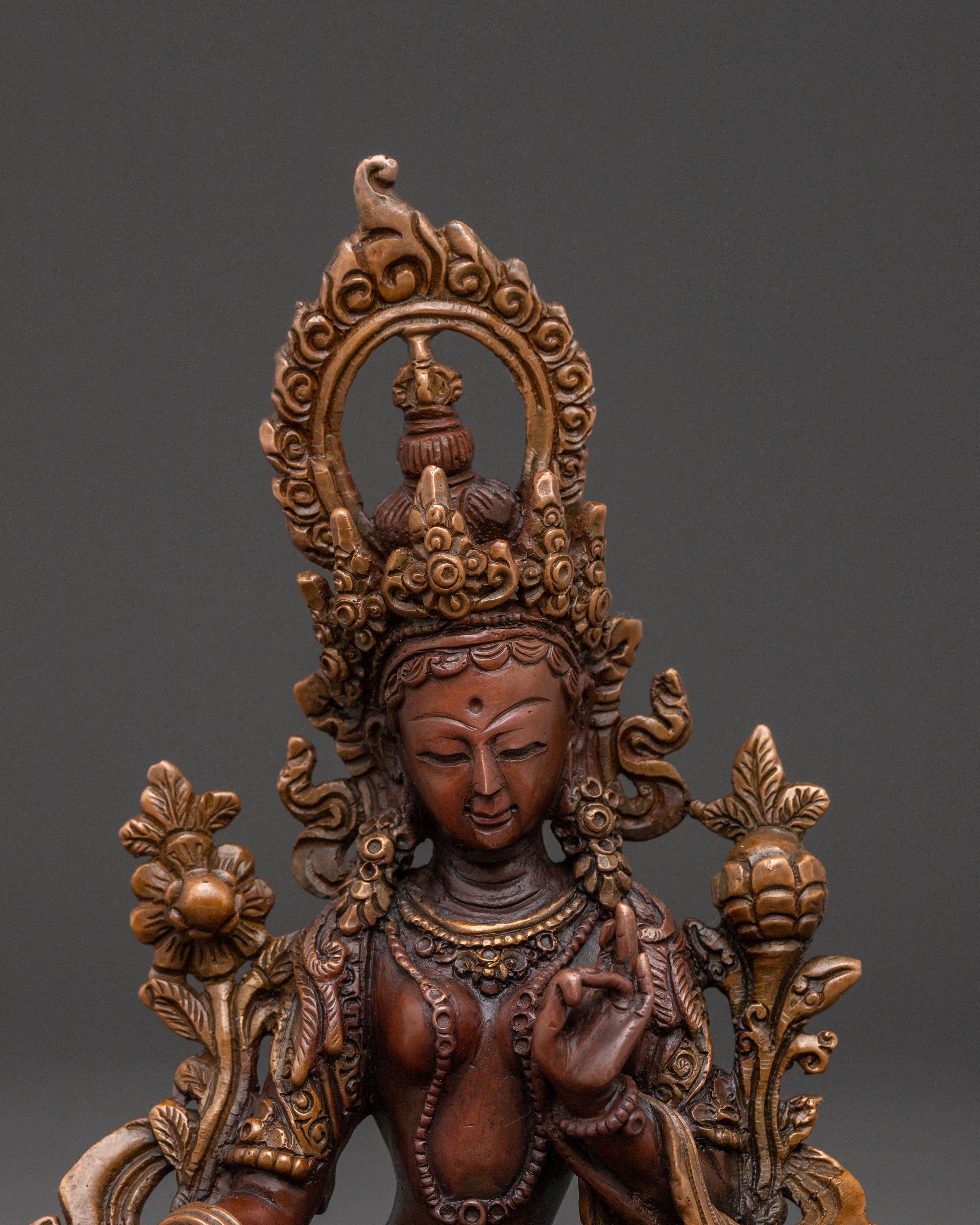 Vajrasattva Sacred Purification Statue | Oxidized Copper Statue