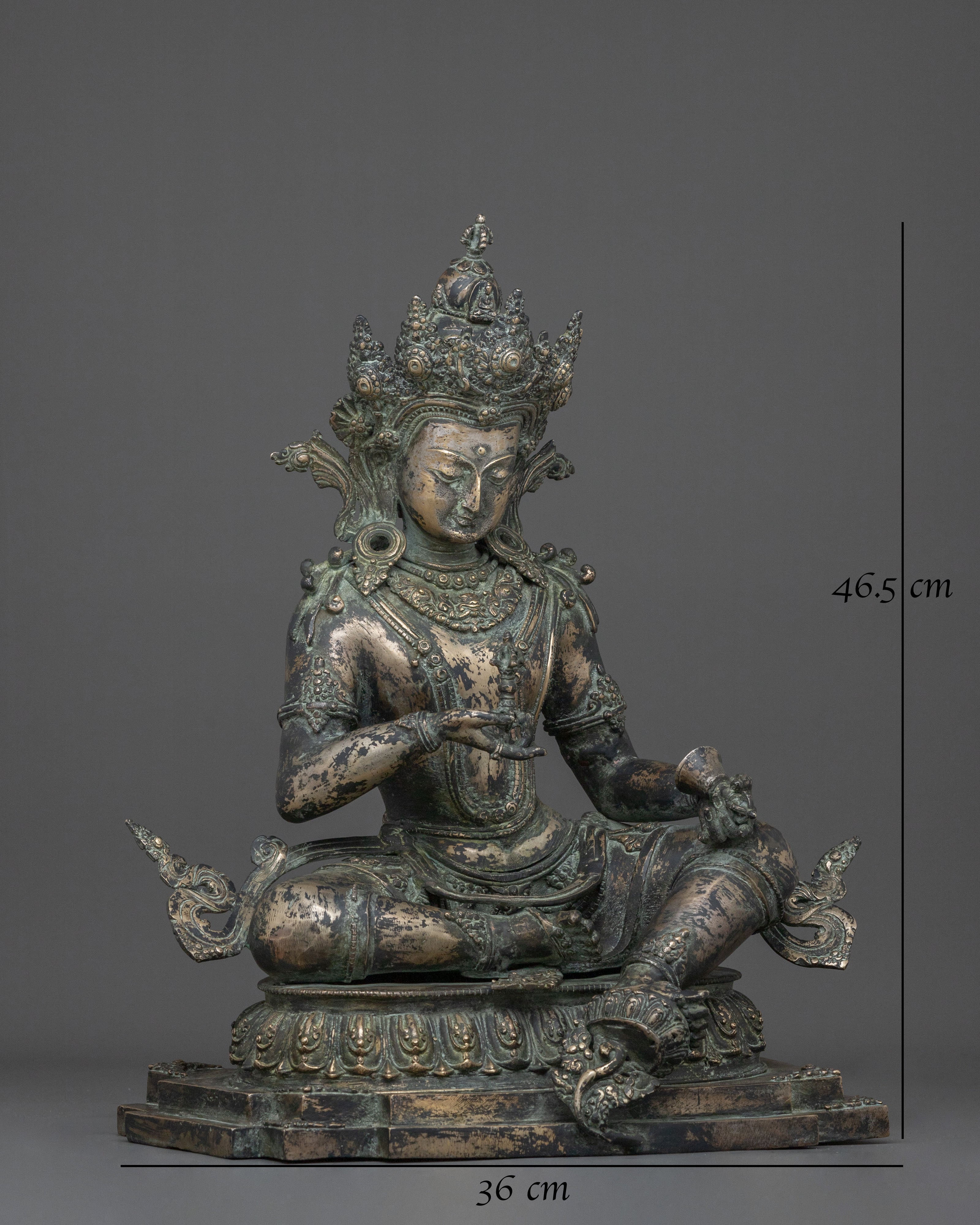 Hand-Carved Vajrasattva Sacred Sculpture | Home Decor