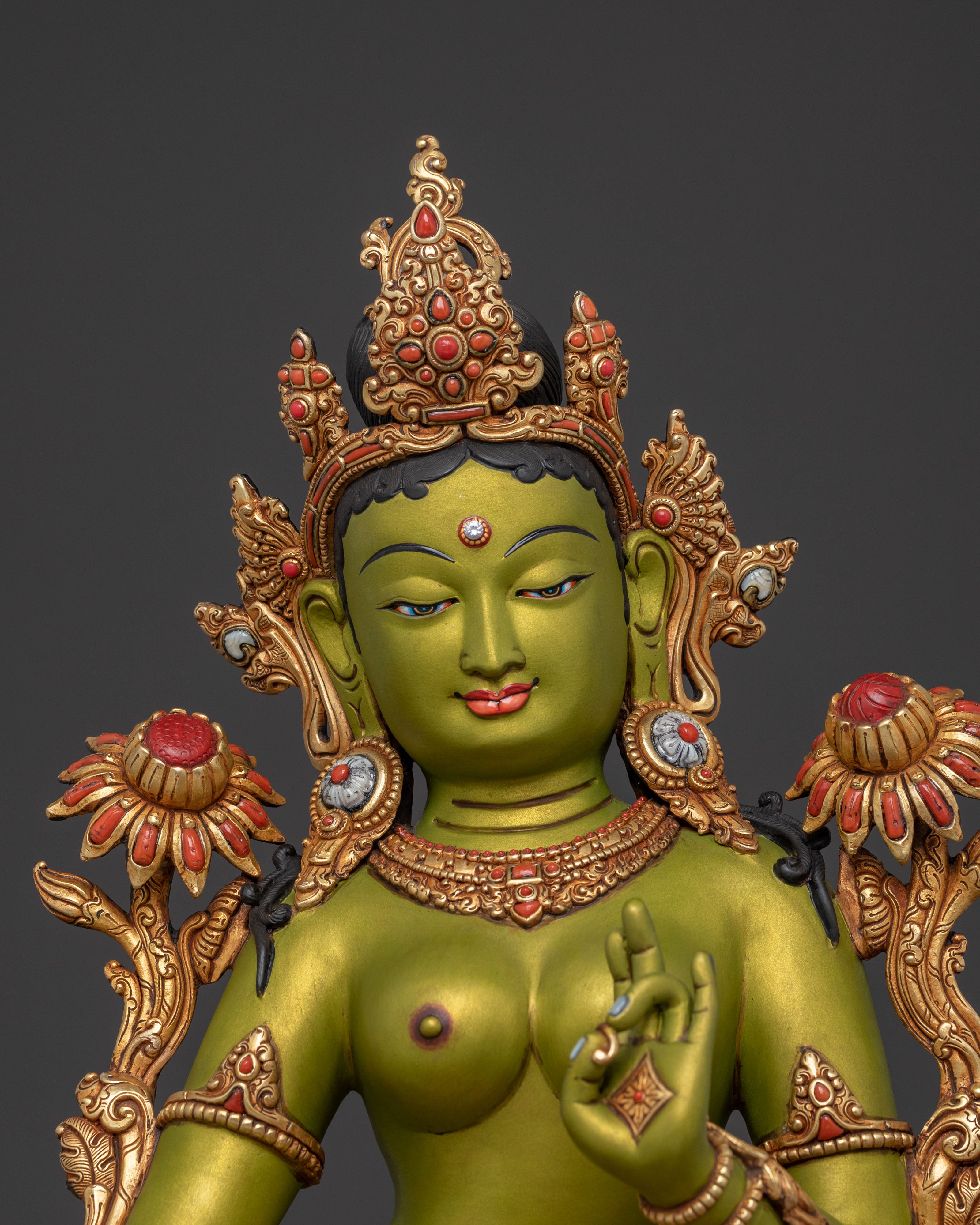 Magnificence Green Tara Sculpture | Swift Compassion