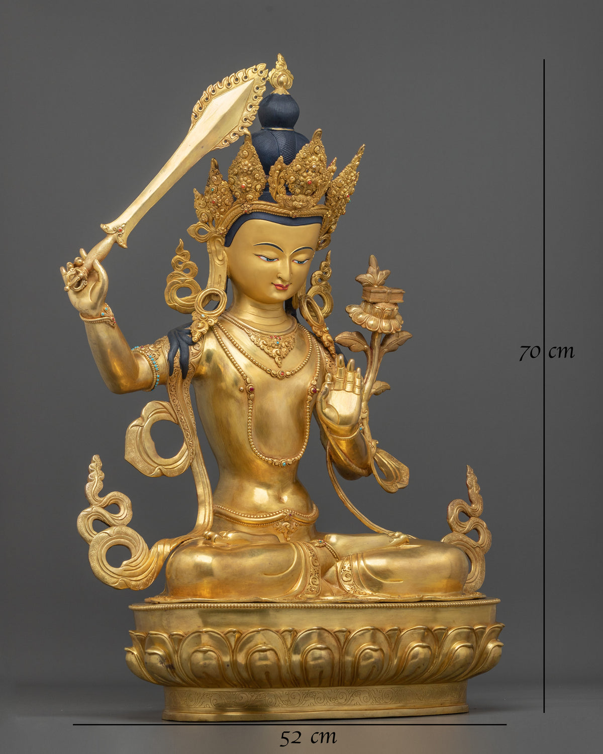 Manjushri Acrylic Painted Statue | Buddhist Shrine