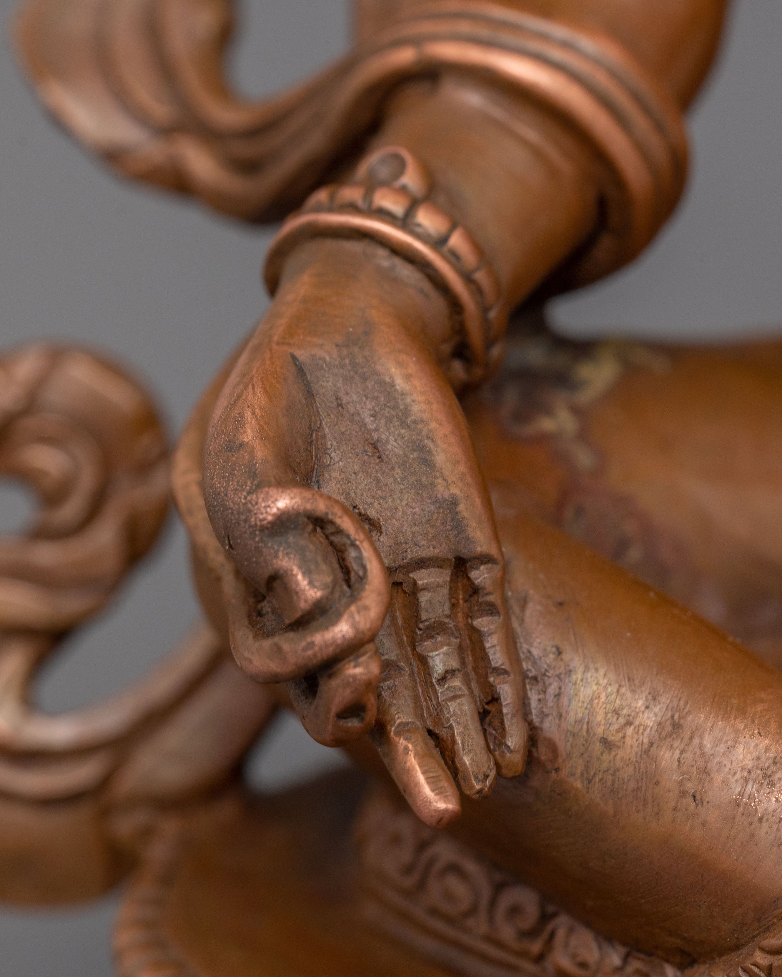 Green Tara Oxidized Copper Figurine | Serene Devotion