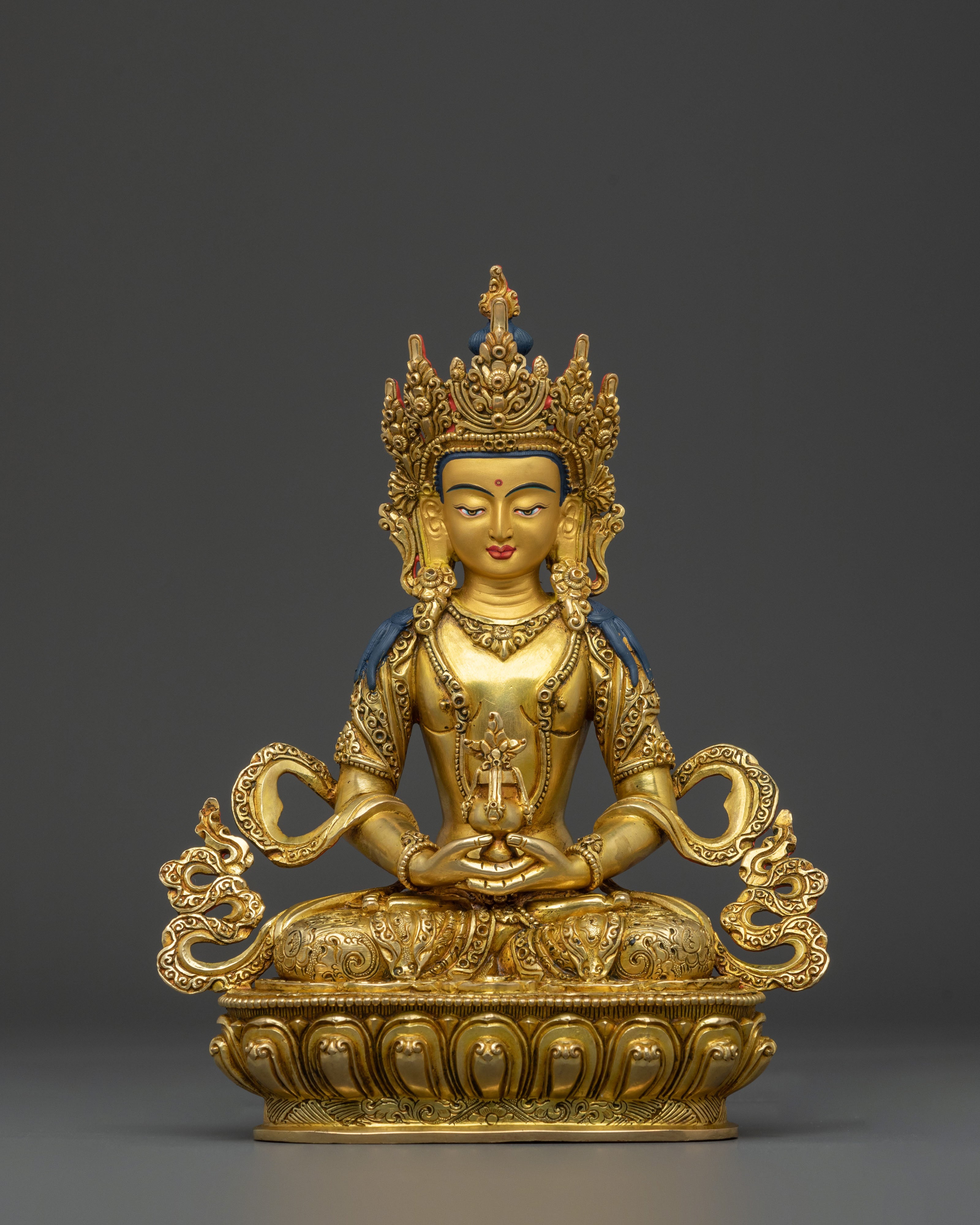 Himalayan Amitayus Sacred Statue | Buddhist Deity of Long Life & Vitality