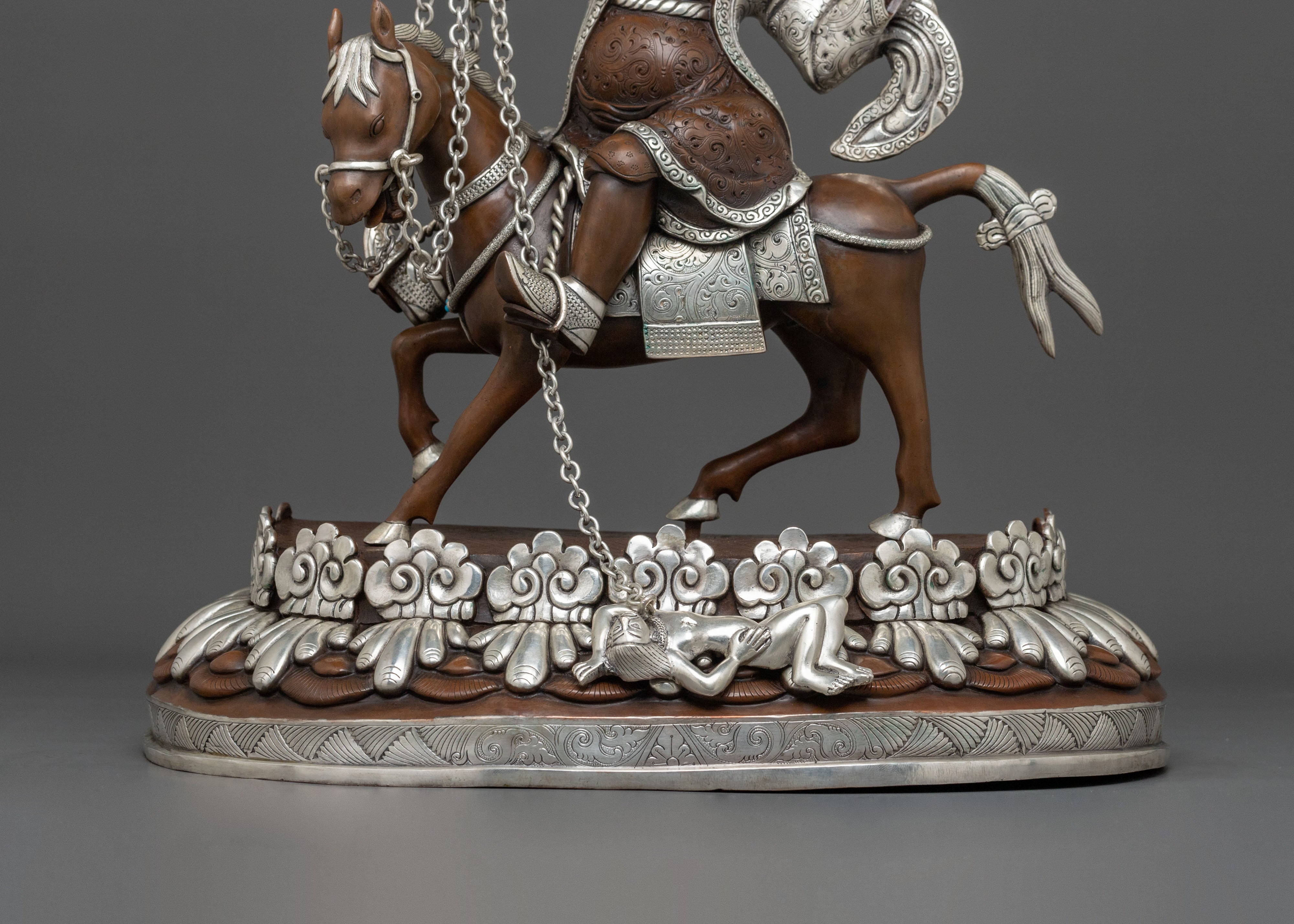 Chimar Sculpture: Handcrafted Silver-Plated Protector