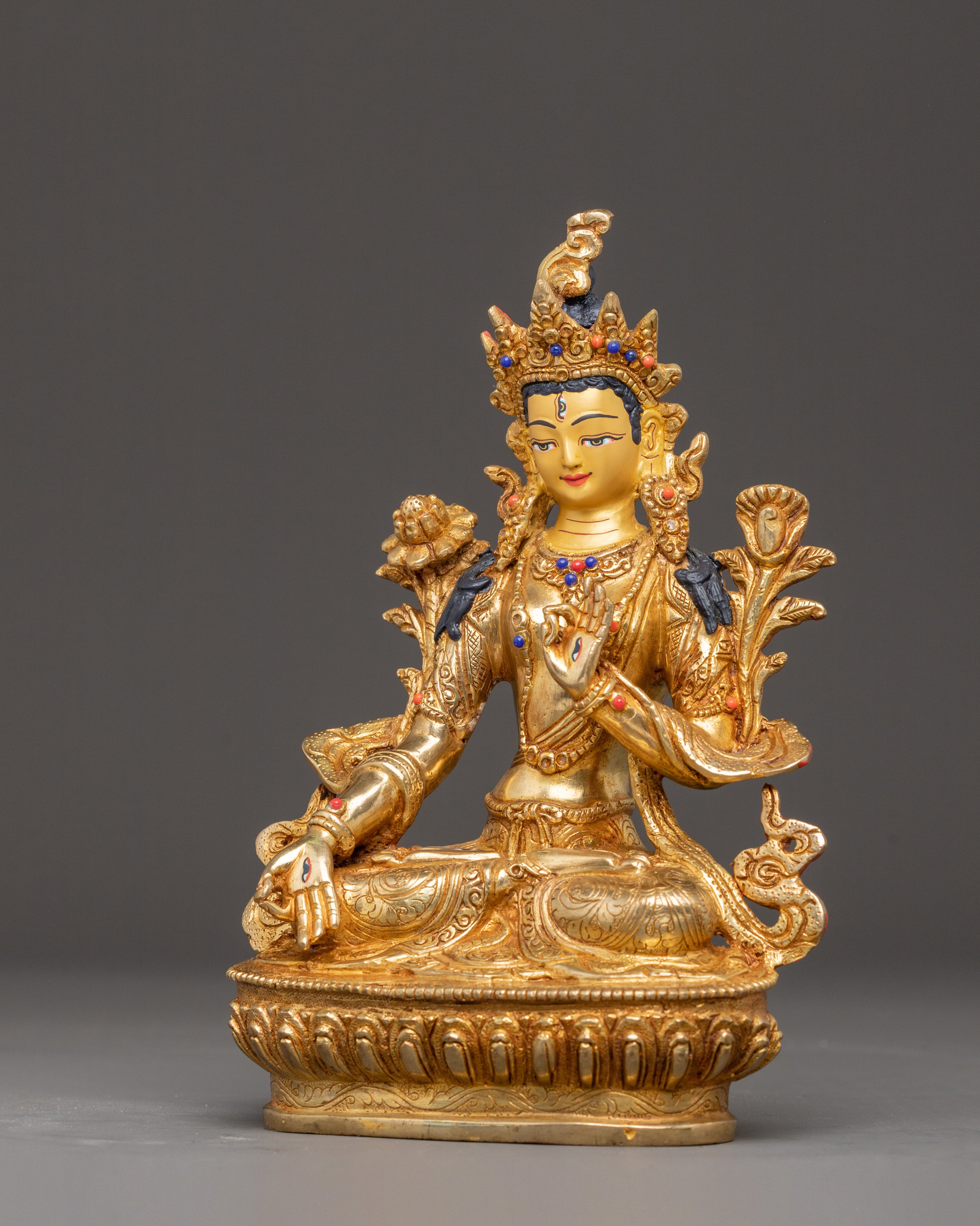 Goddess White Tara Handcrafted Statue | The Goddess of Compassion and Healing