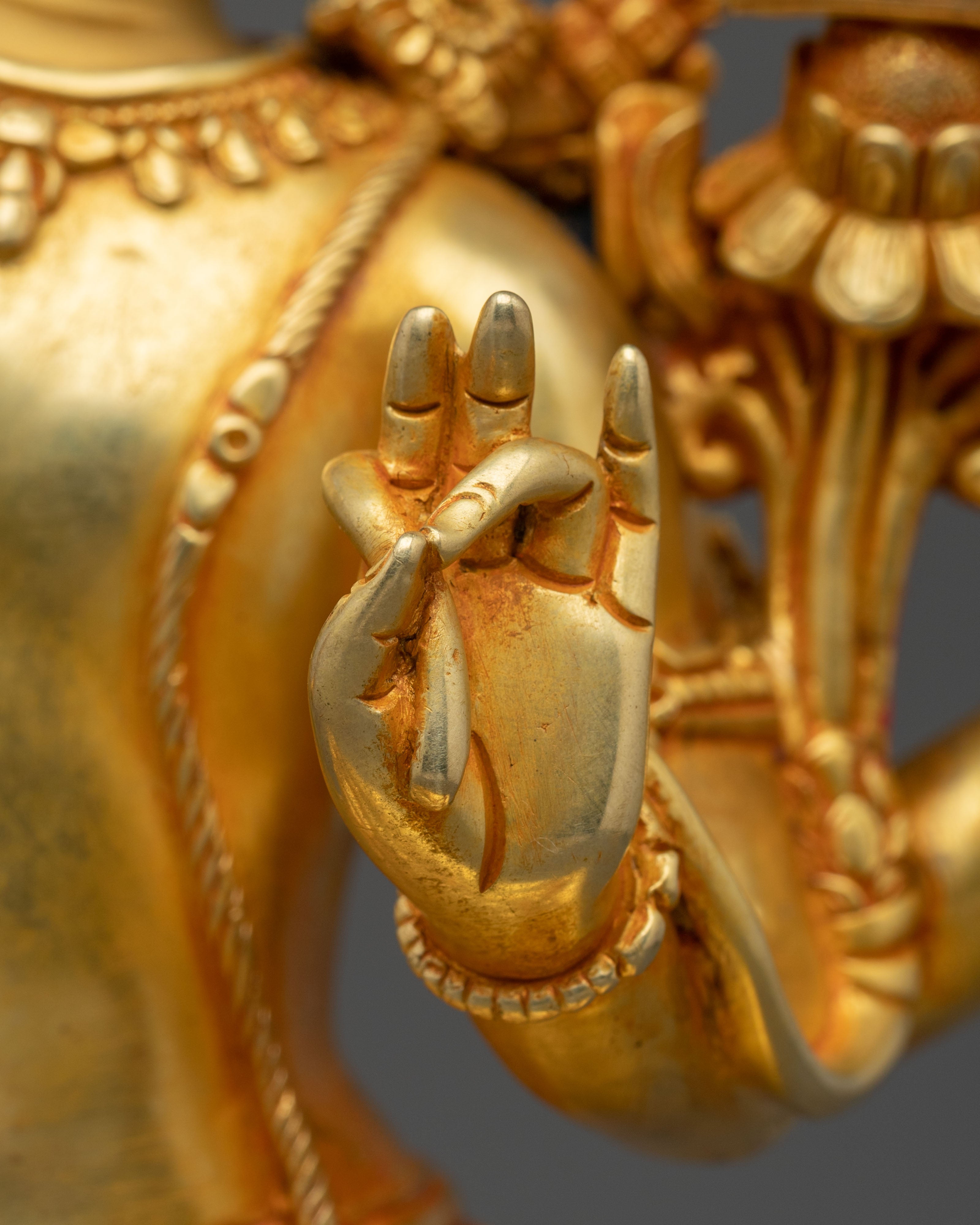 Maha Manjushri Flaming Sword Statue | Symbol of Transcendent Wisdom