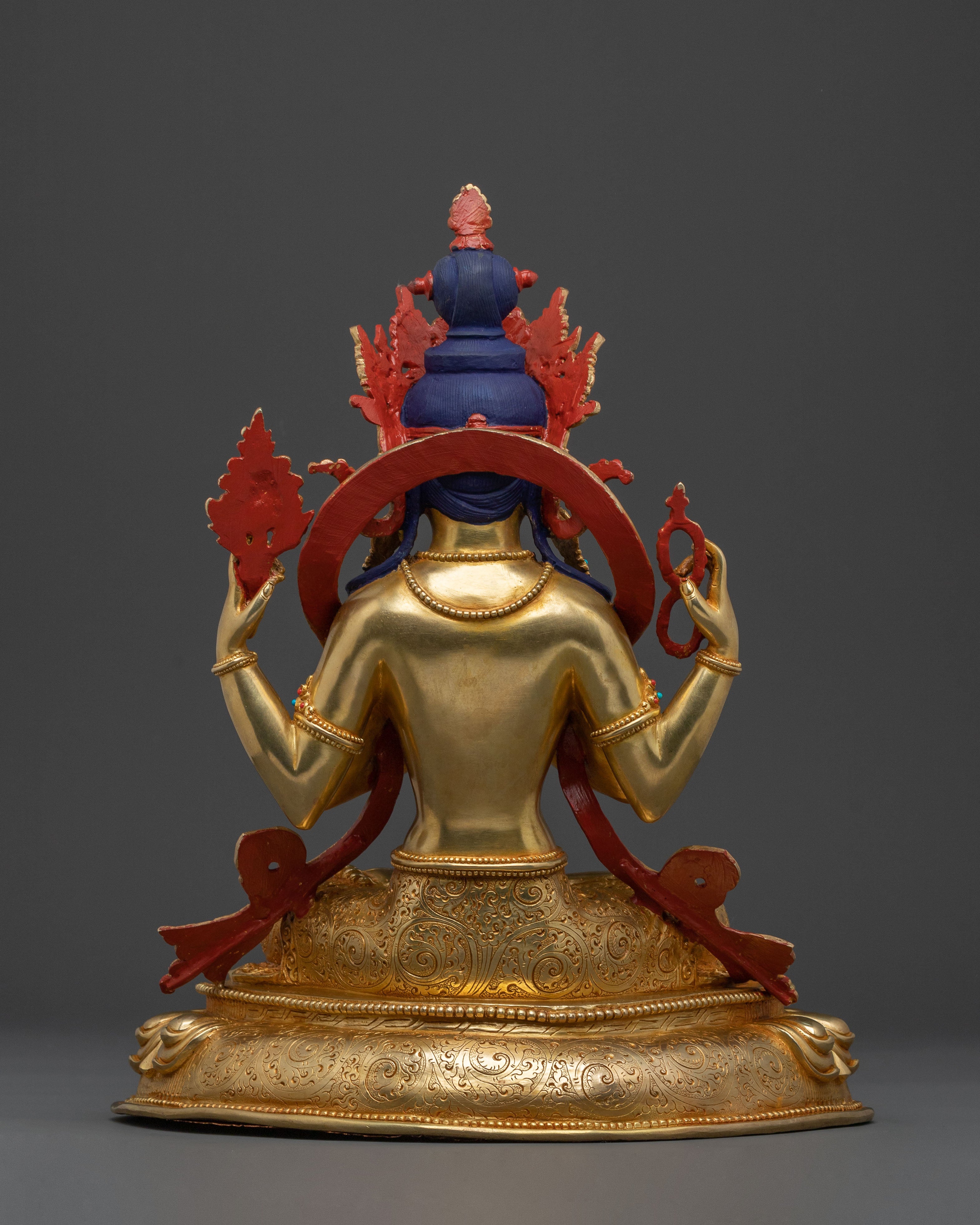 Four Armed Chenrezig Handcrafted Statue