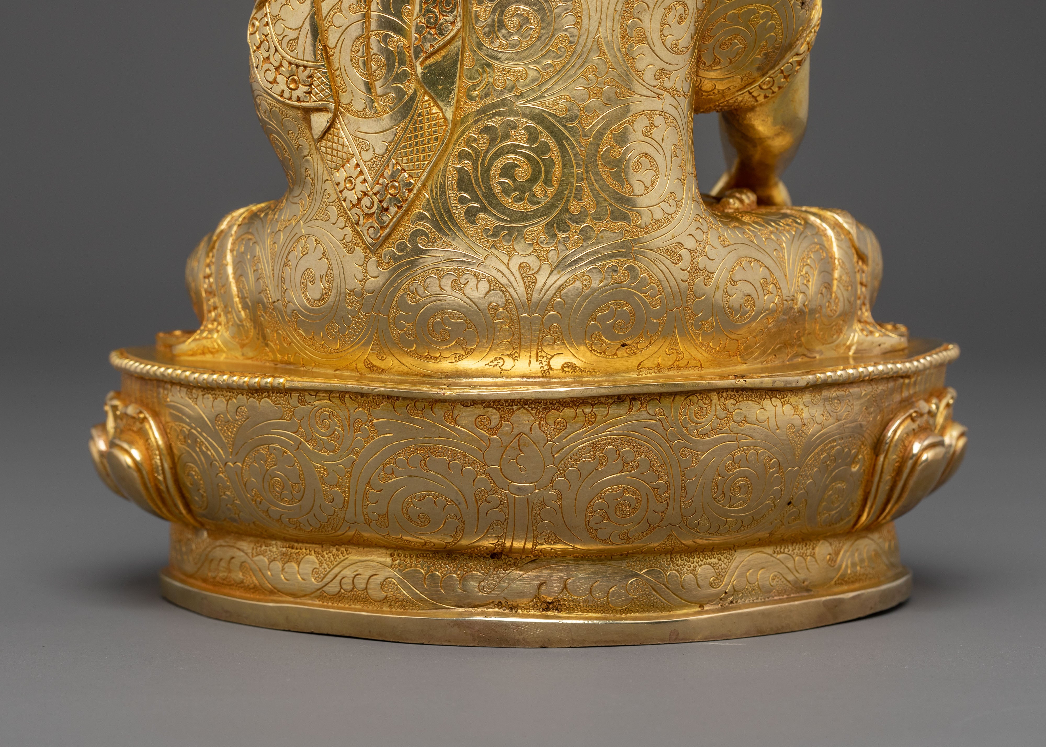 Shakyamuni Buddha Liberation Statue - 24K Gold Gilded Art