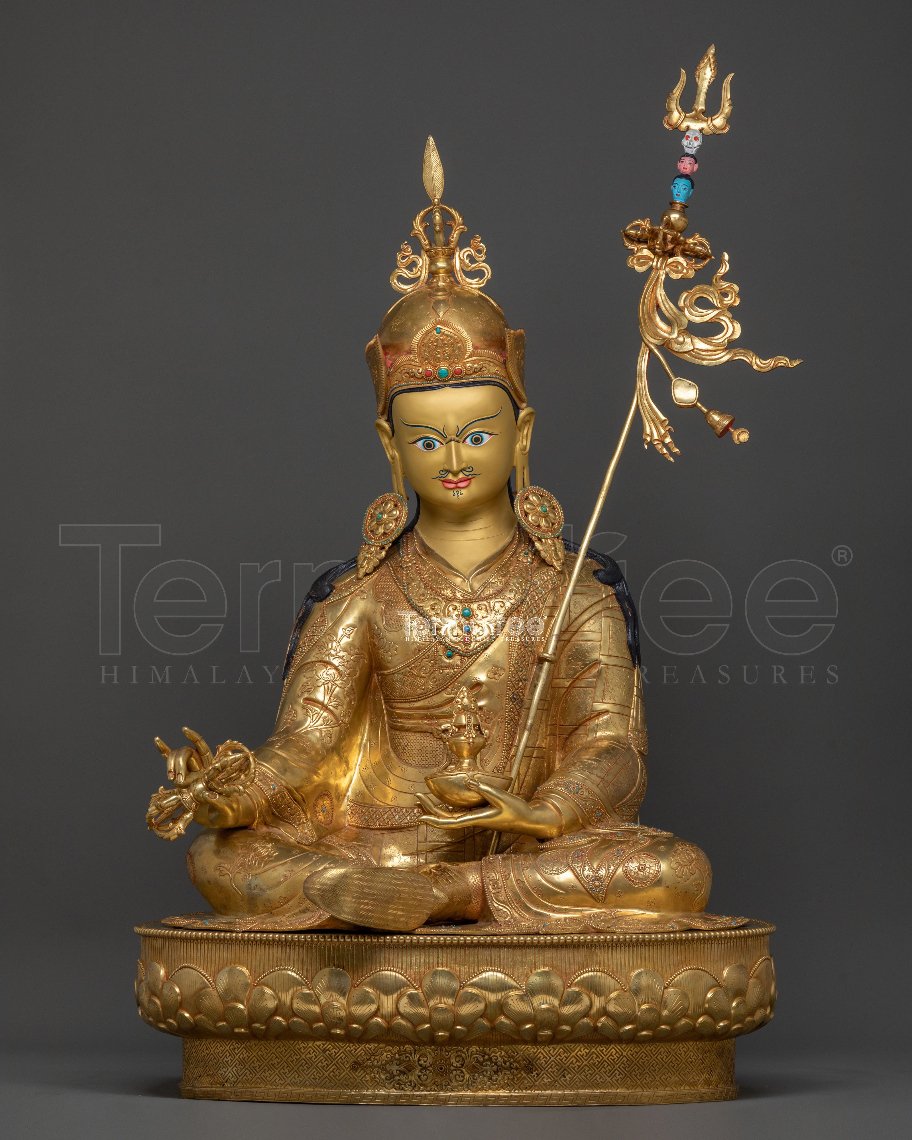 Majestic Lotus Born Guru Rinpoche Statue | Symbol of Wisdom and Compassion