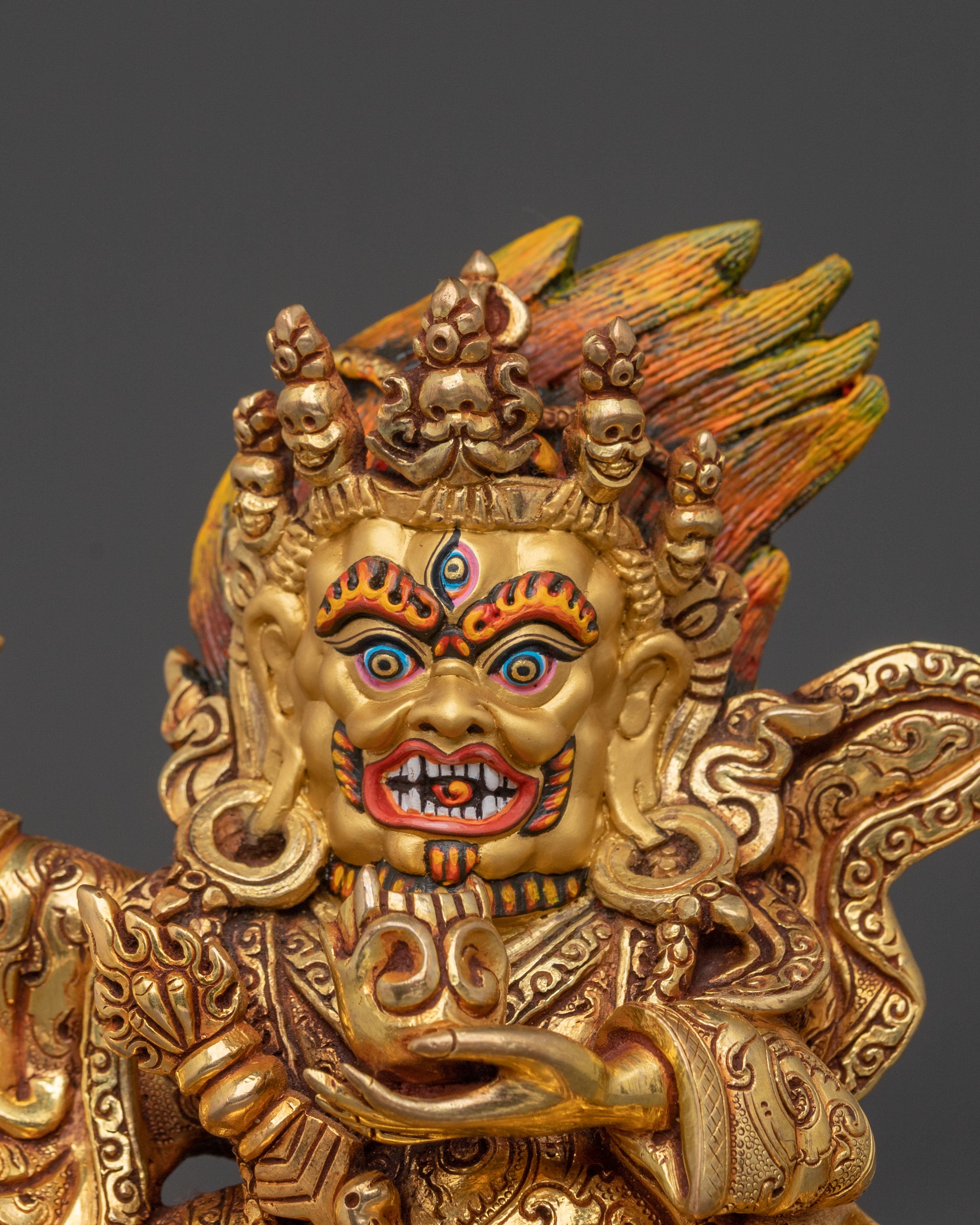 Mahakala Bernakchen Sculpture | Protector Deity