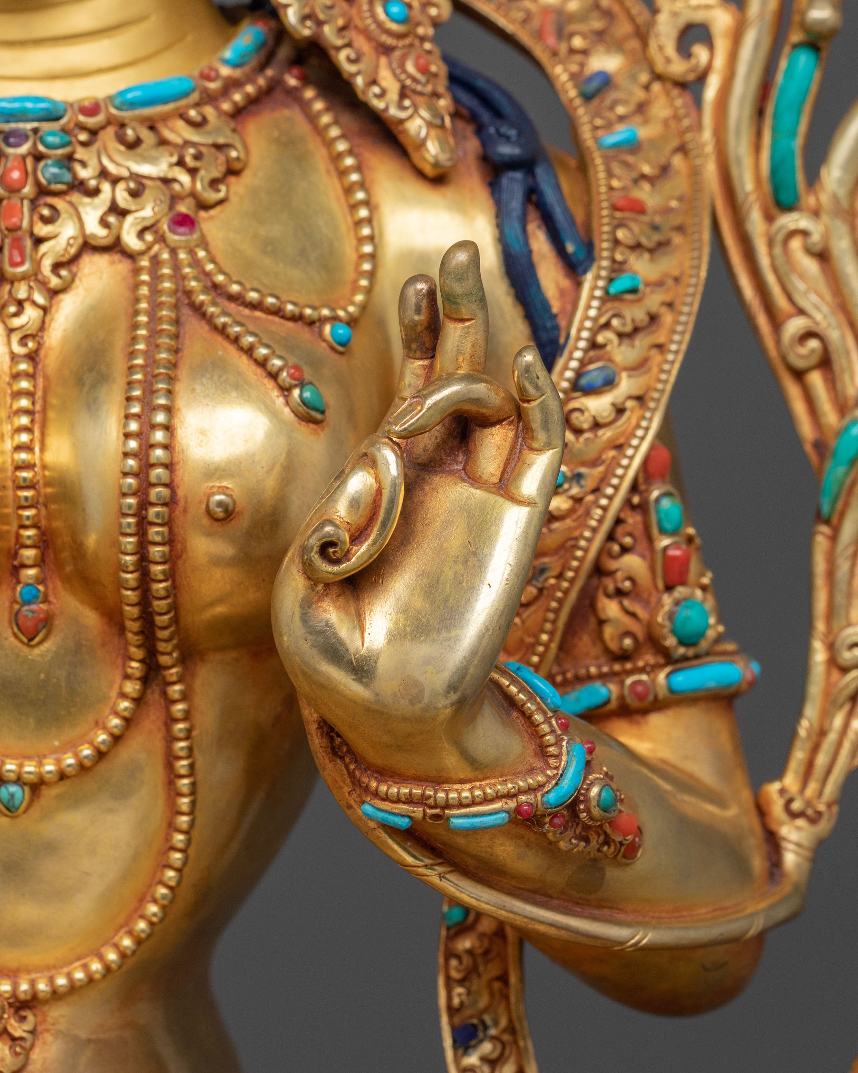Sacred Green Tara Statue On Throne | Mother of All Buddhas