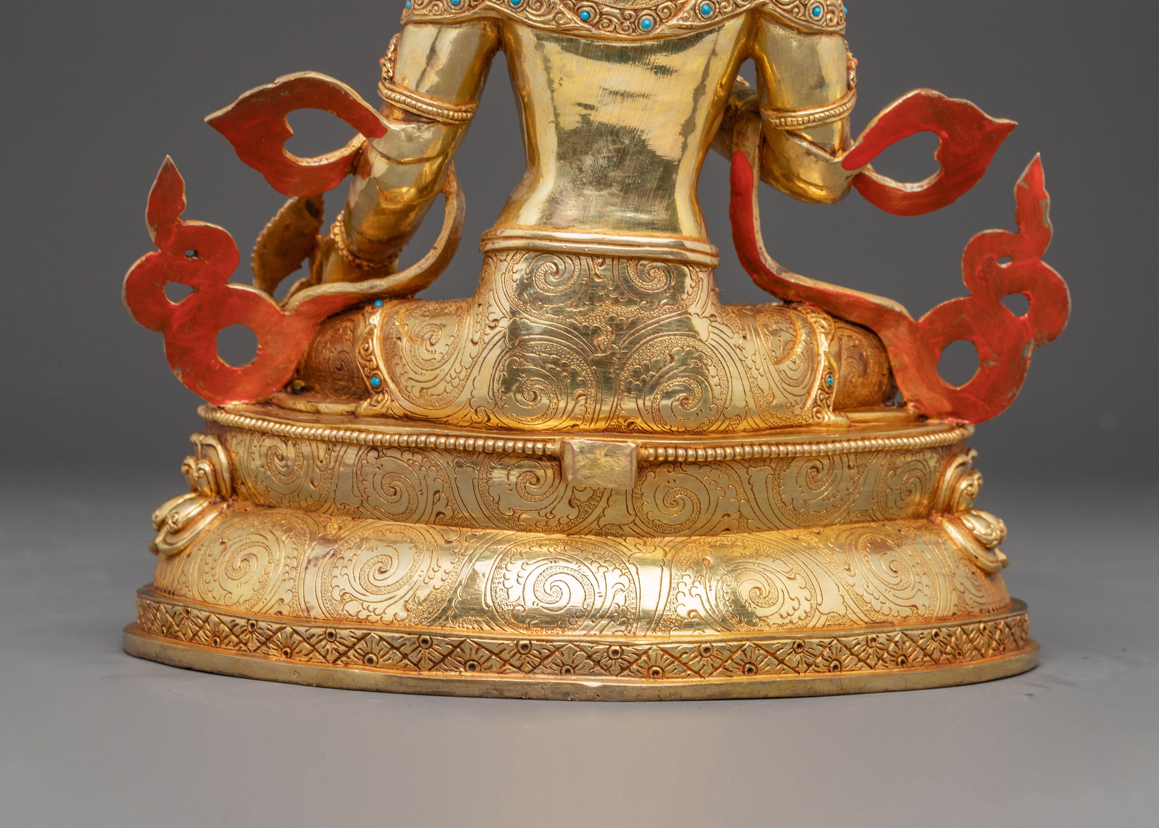 Golden Kshitigarbha Bodhisattva Statue | Guardian of the Earth and Beings