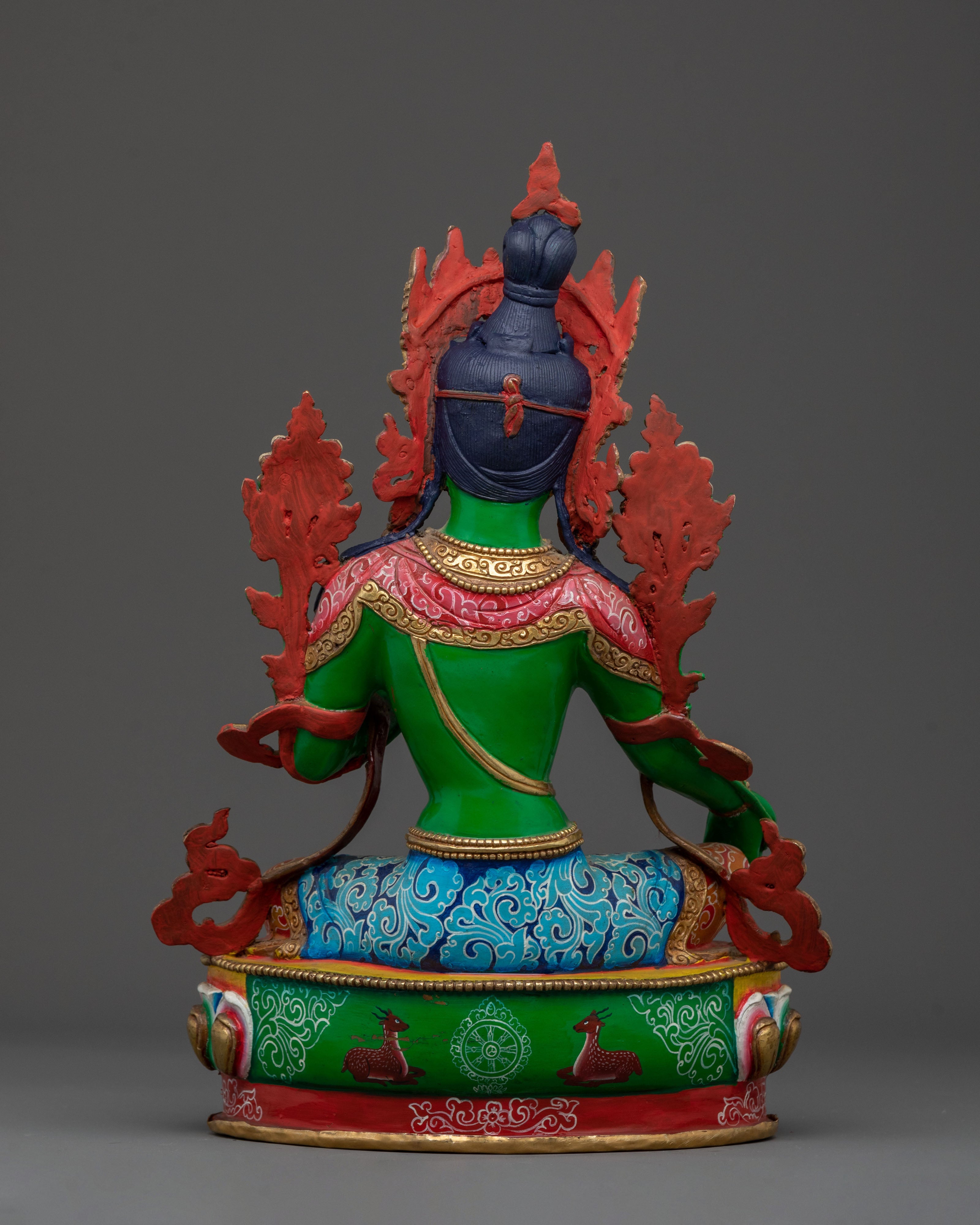 Green Tara: Hand-Gilded Meditation Statue | Home Decor