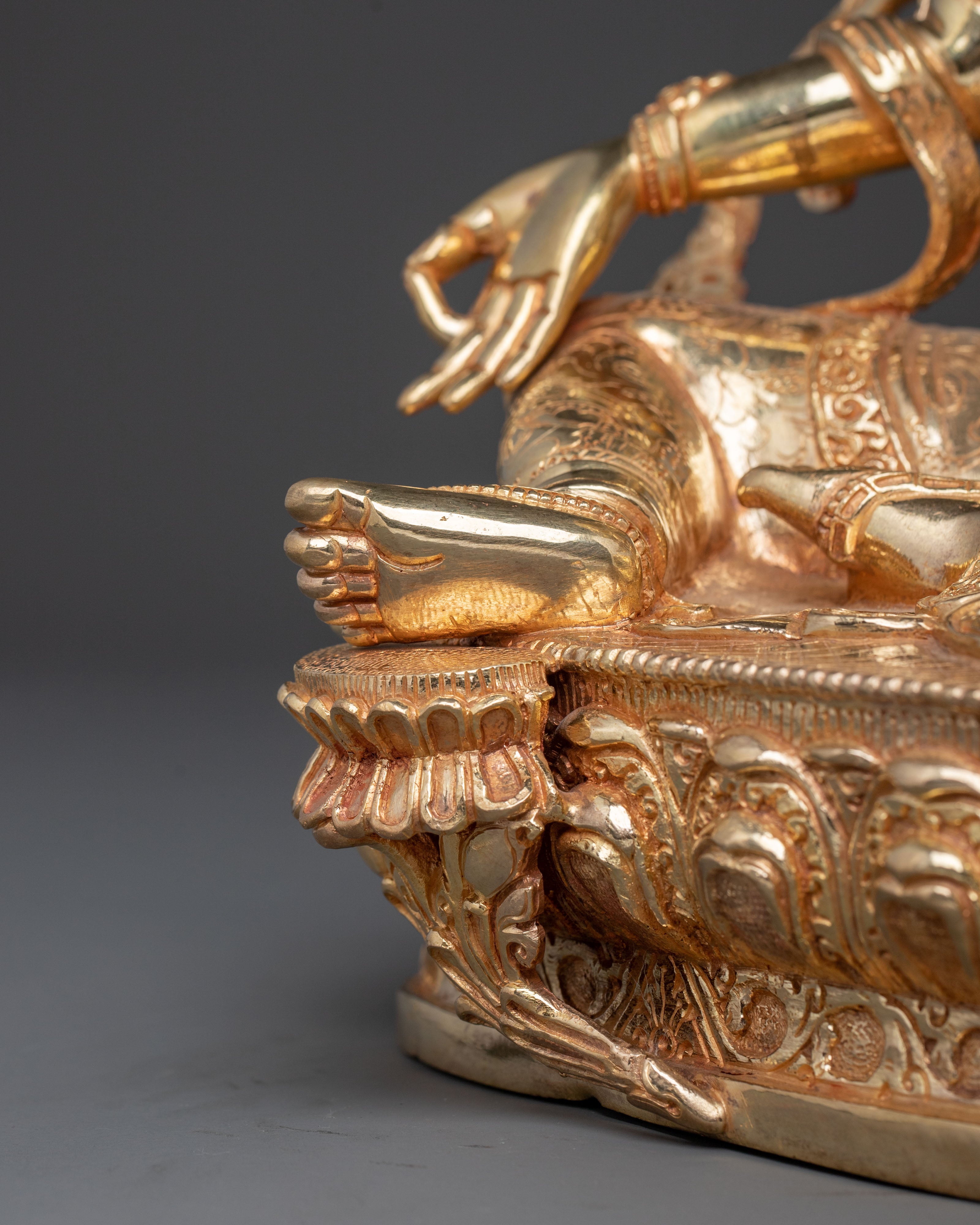 Mother Green Tara | 24K Gold Gilded Sculpture
