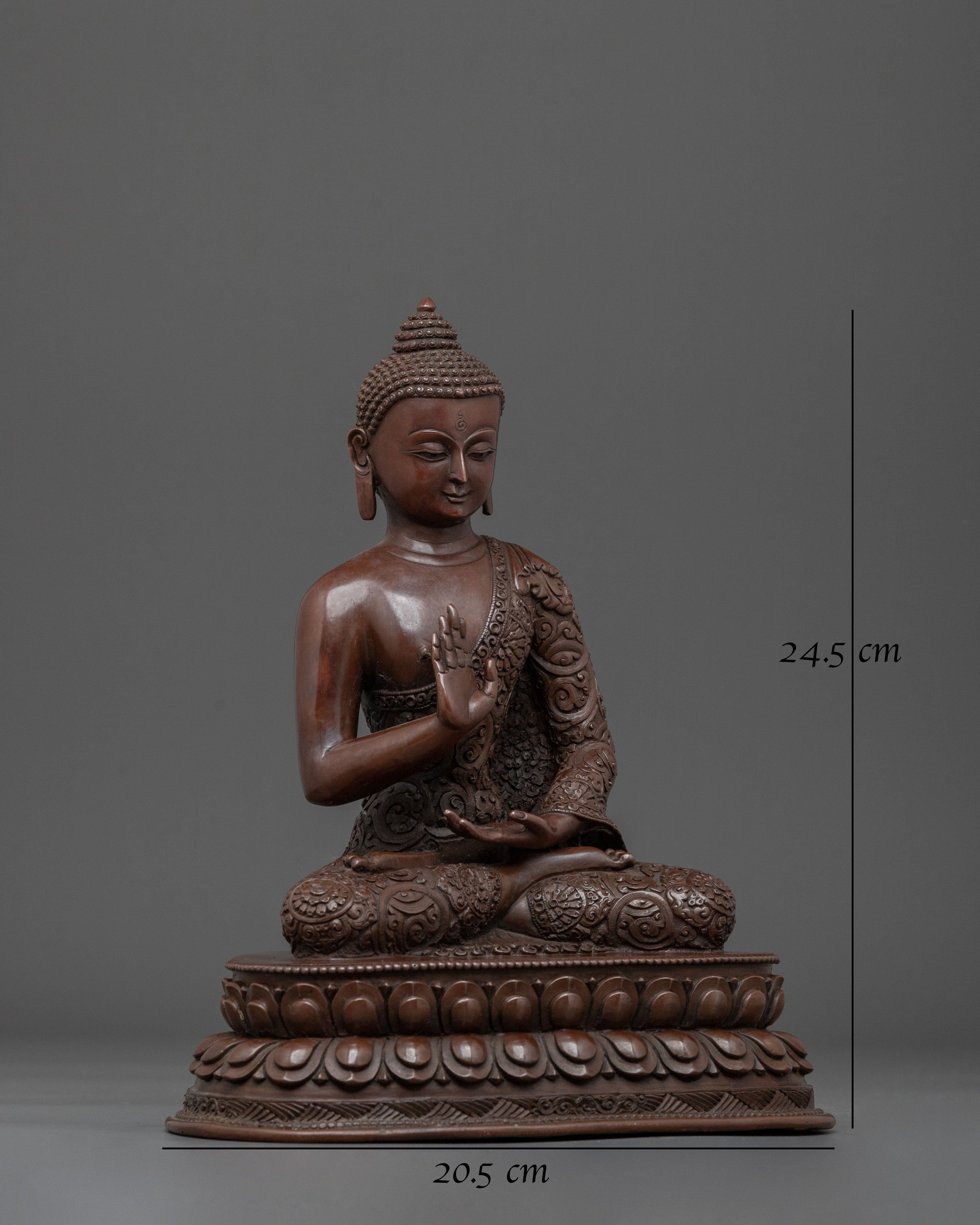 Amoghasiddhi Sculpture | Green Dhyani Buddha