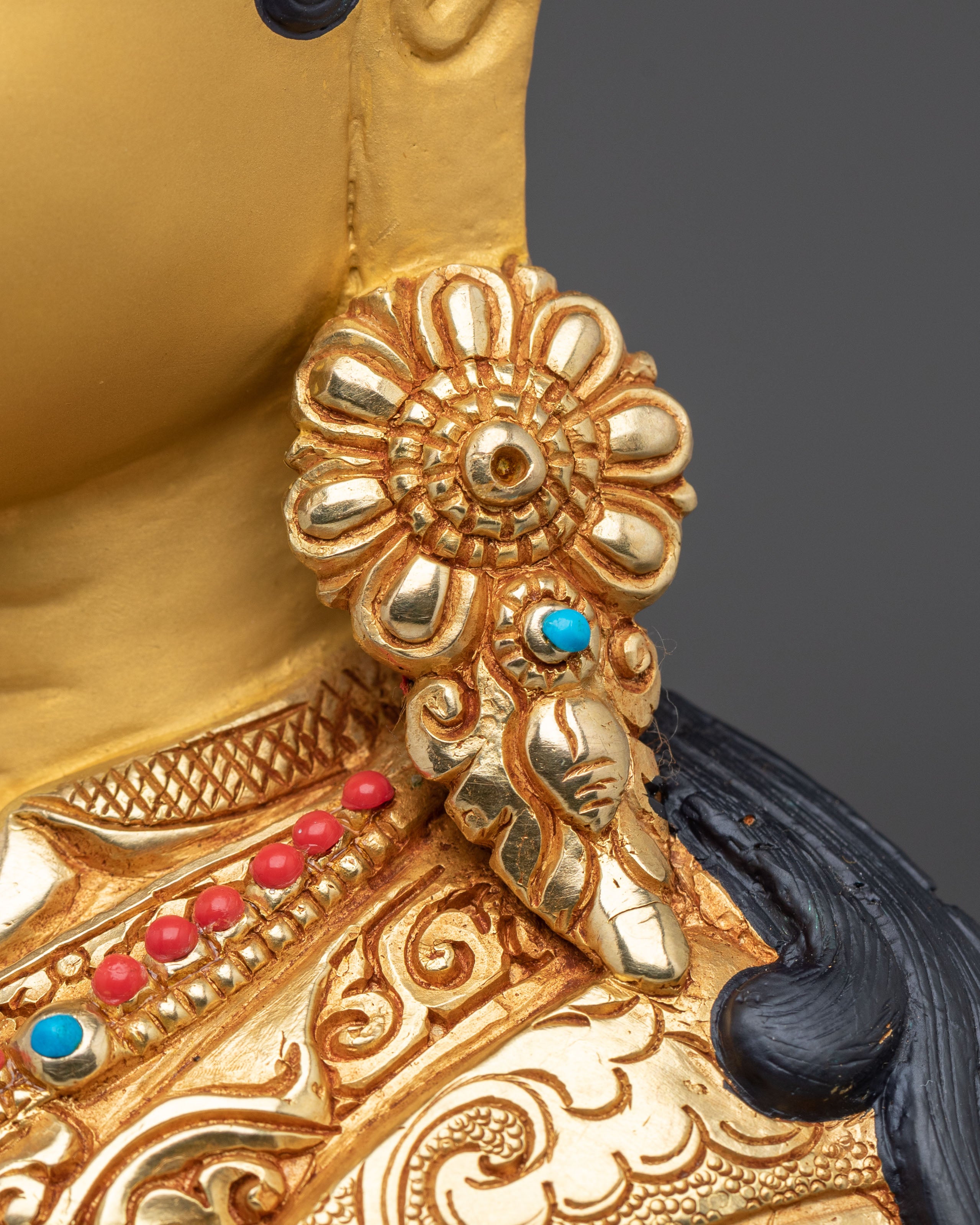 Guru Rinpoche Sculpture | Hand-Carved Buddhist Figurine