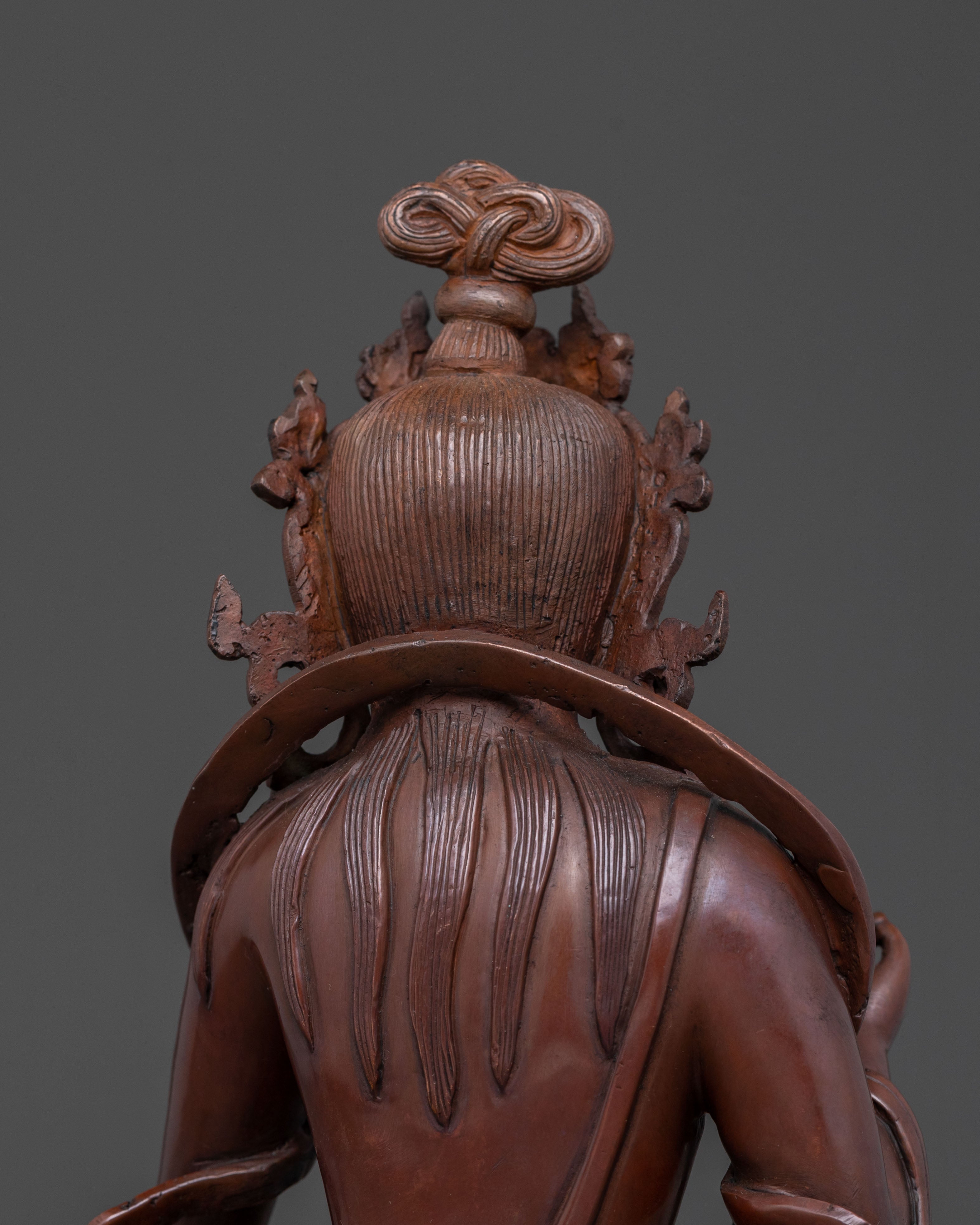 Buddhist Master Tilopa Statue in Oxidized Copper