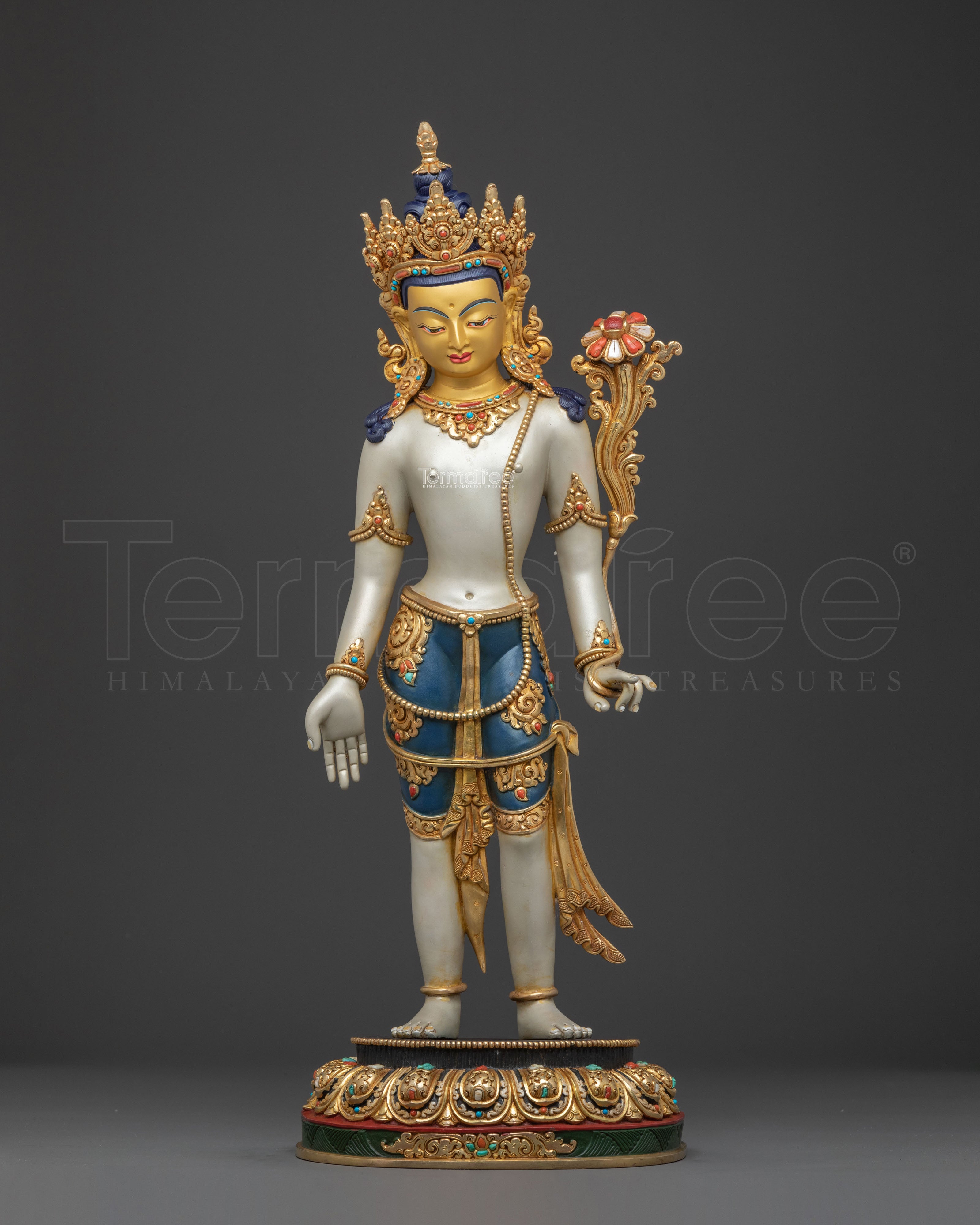 Lokeshwor Meditation Statue | 24K Gold Gilded