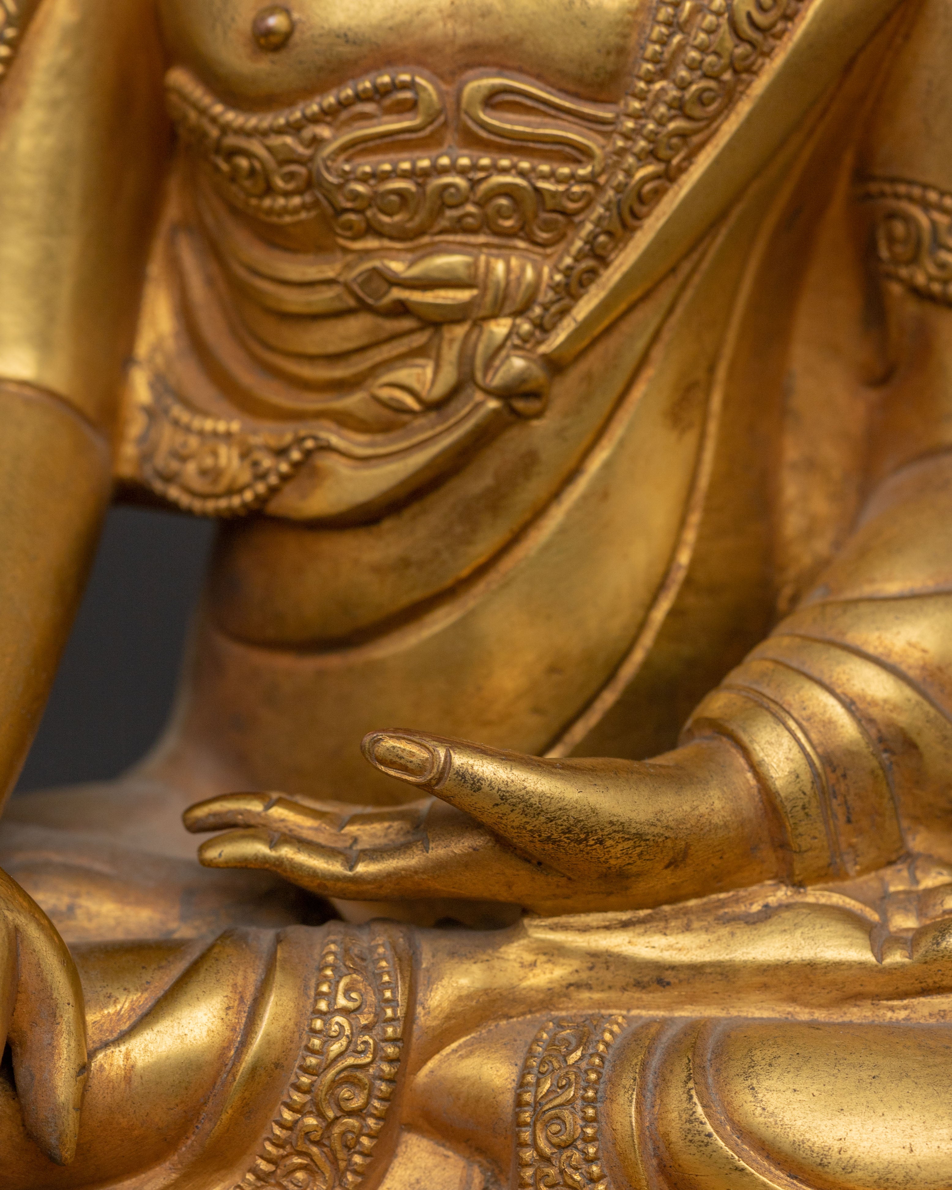 Shakyamuni Buddha Statue on Throne | Spiritual Figure