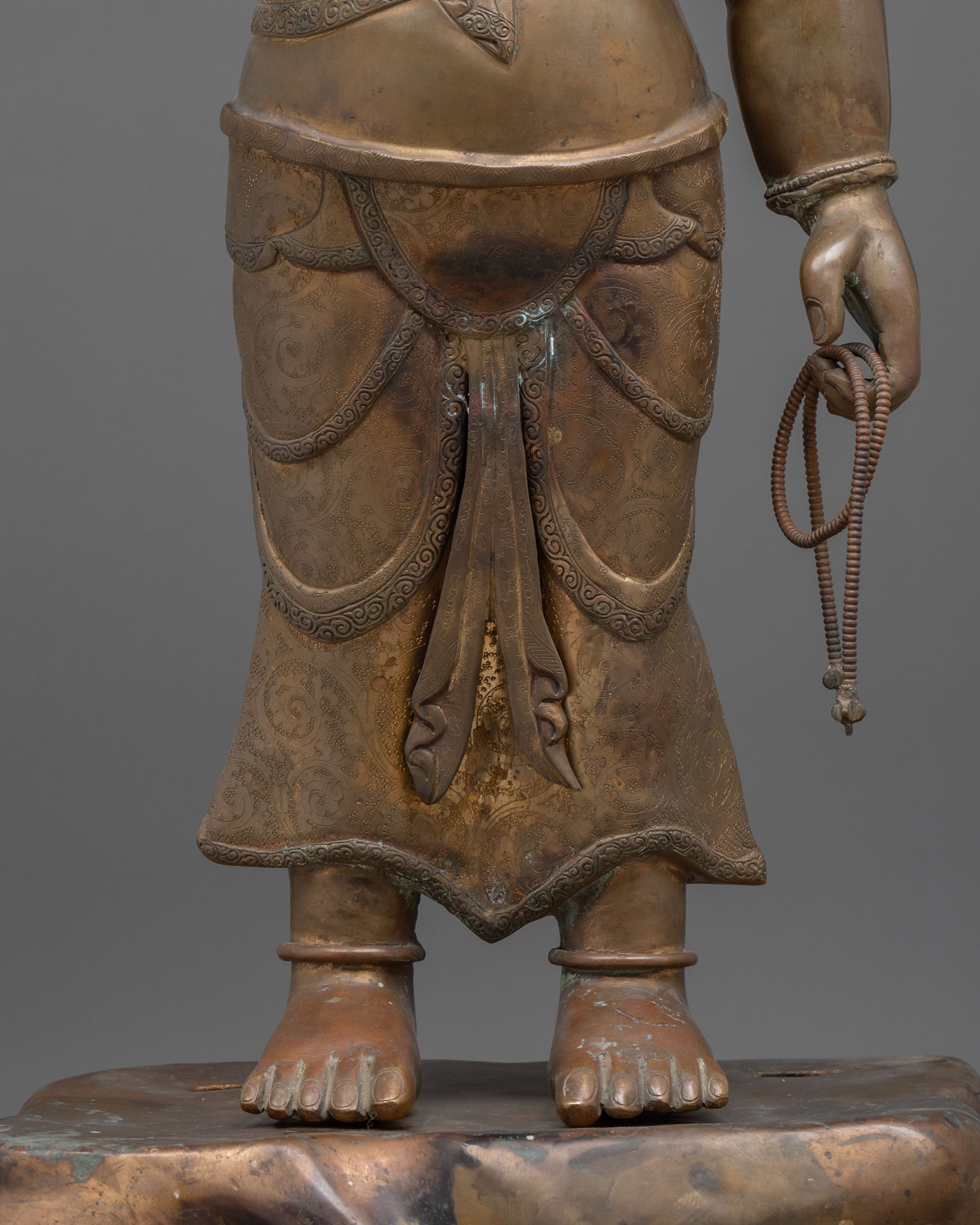 Yamraj Oxidized Copper Statue | Dharma Protector