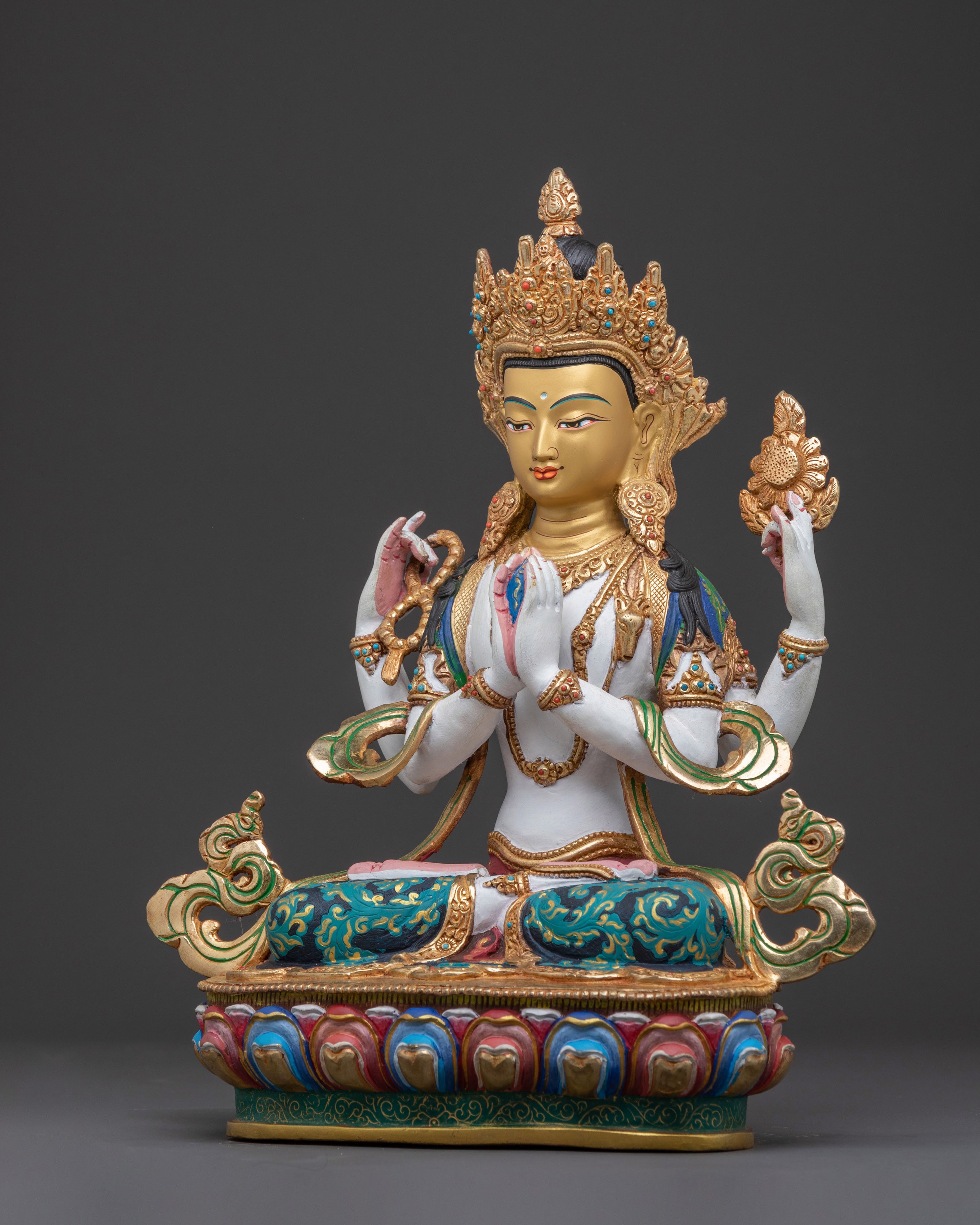 Handcrafted Chenrezig Statue | Spiritual Icon