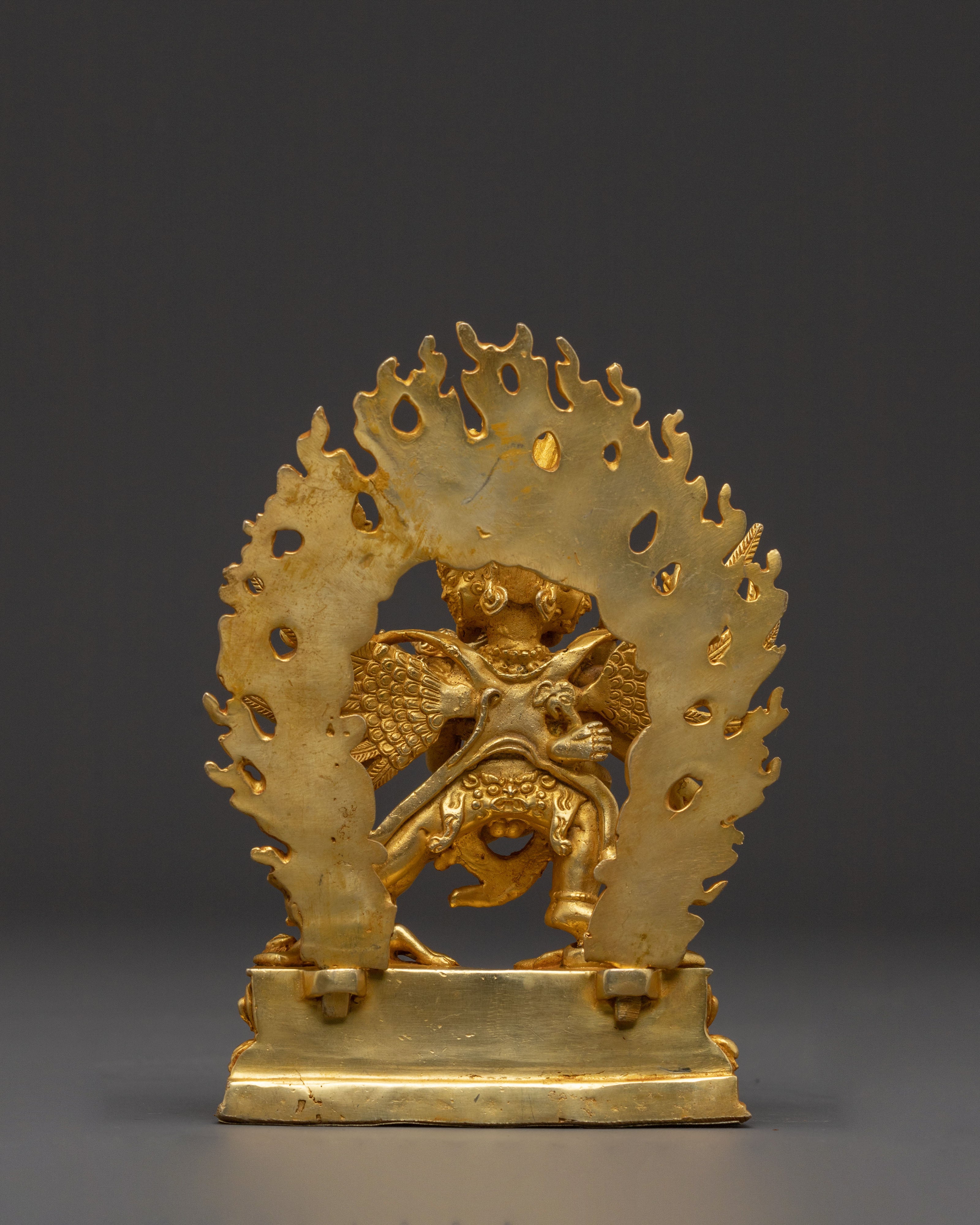 Vajrakilaya Traditional Statue – Sacred Protector Gold Finish