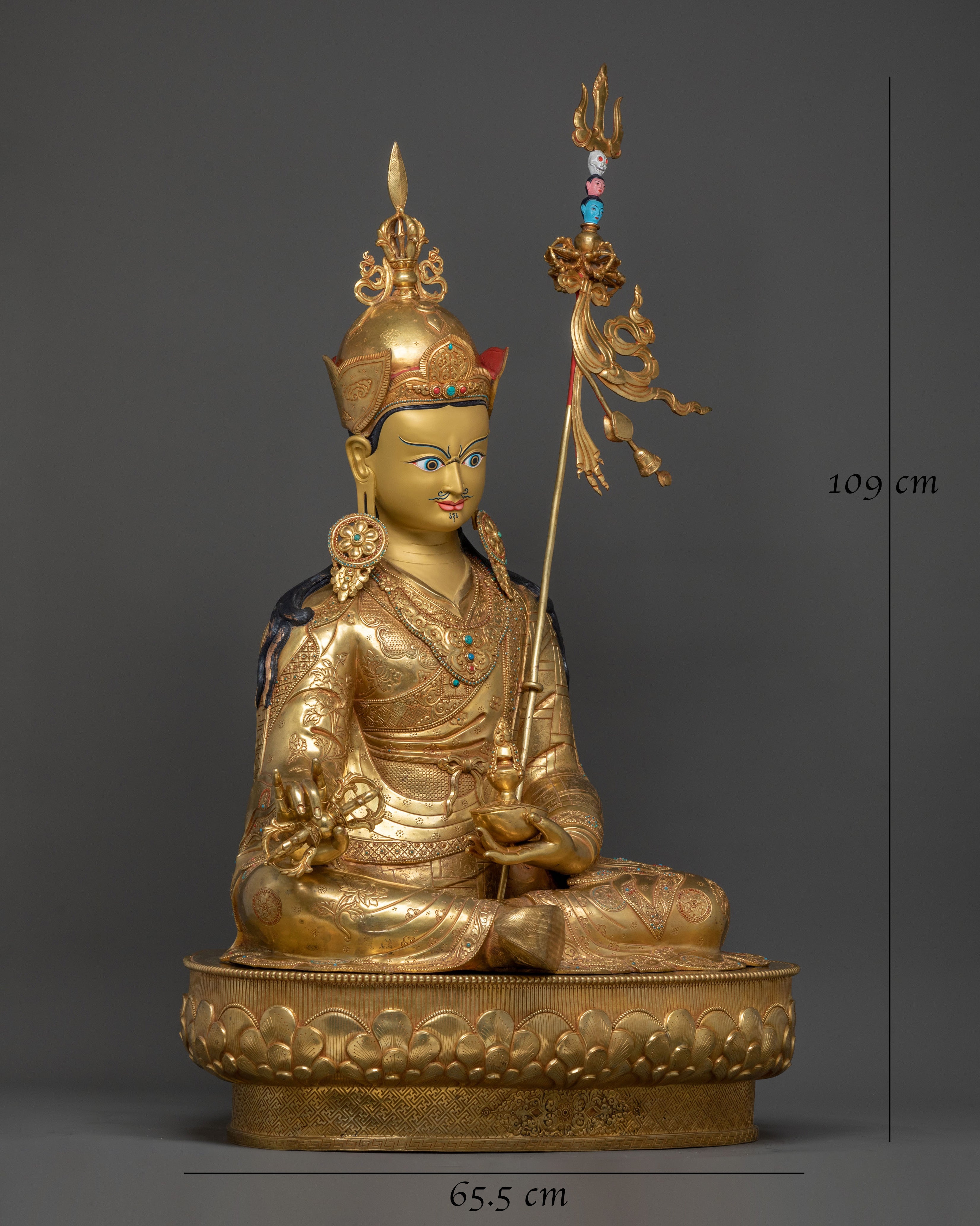 Majestic Lotus Born Guru Rinpoche Statue | Symbol of Wisdom and Compassion