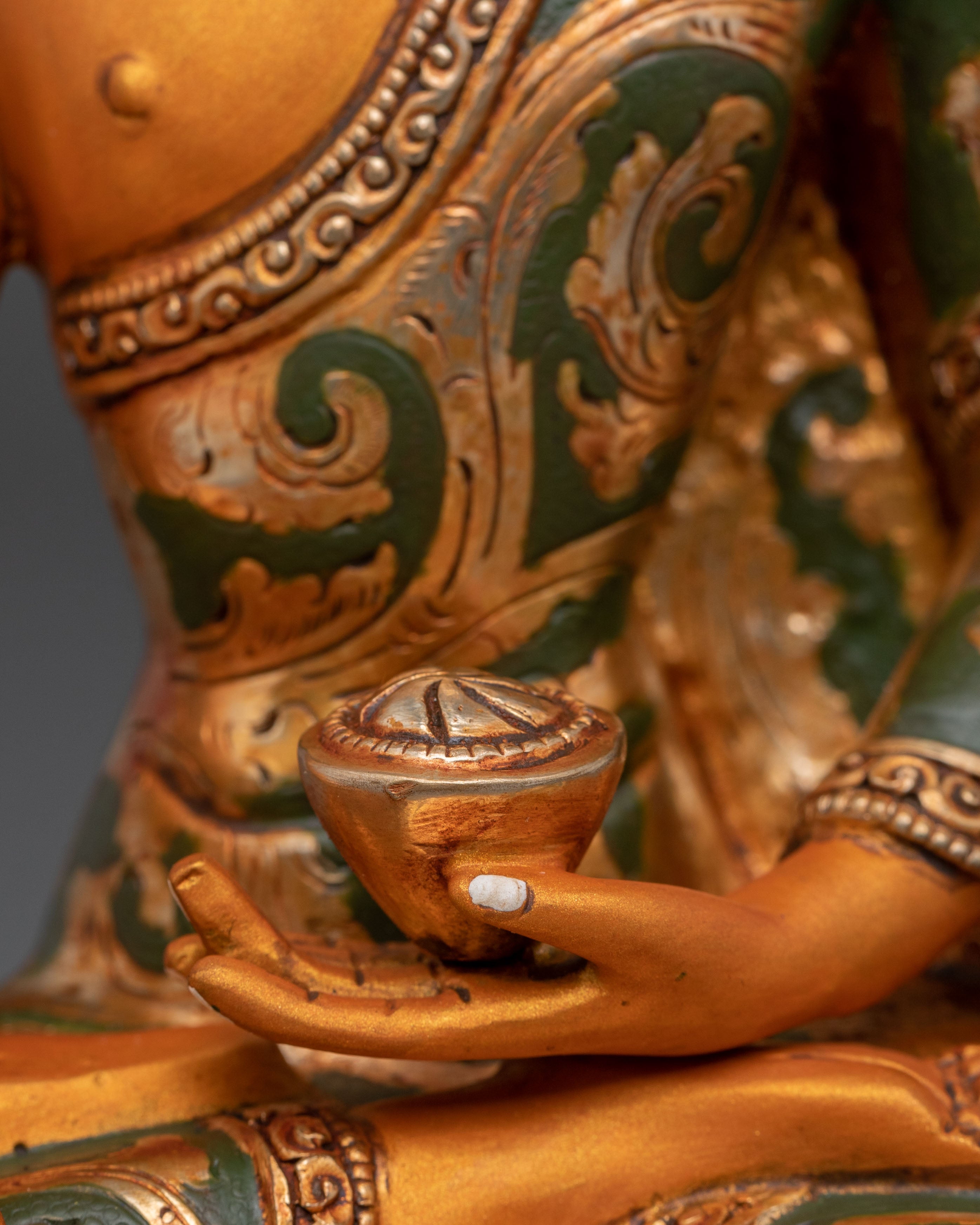 Three Buddhas Statue Set | 24K Gold Gilded Figurines