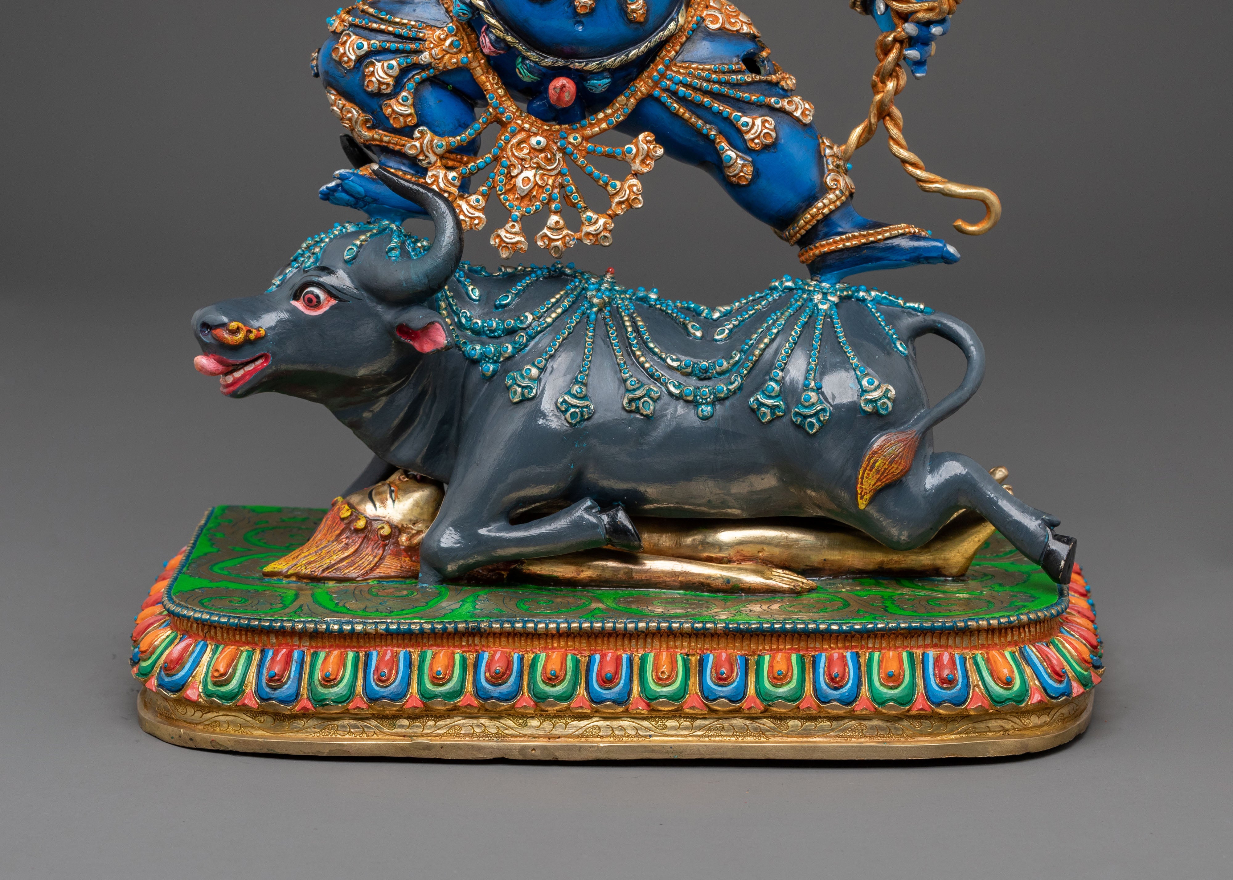 Yama Dharmaraja Sculpture with Copper Body