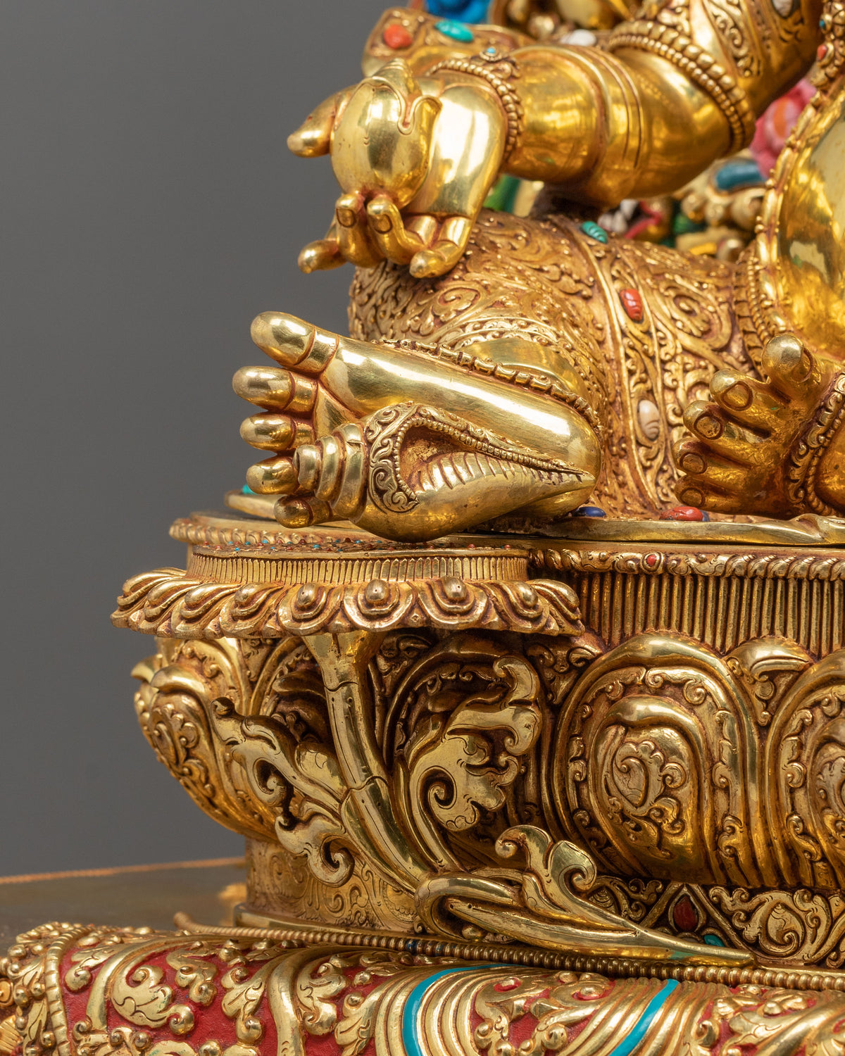 Dzambhala Figurine on Throne | (121.5cm Tall) Wealth God Figurine