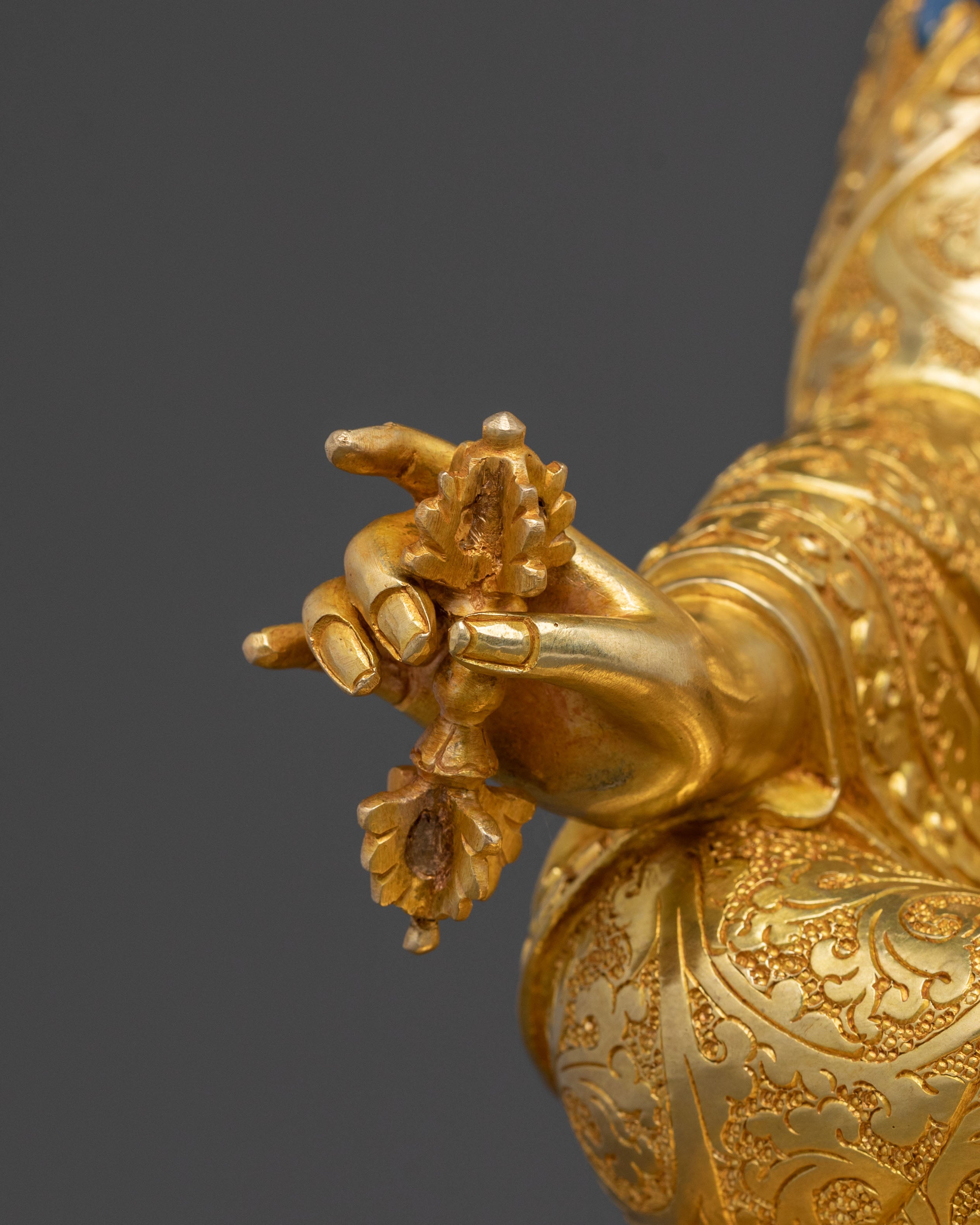 Precious Master: Guru Rinpoche Golden Sculpture