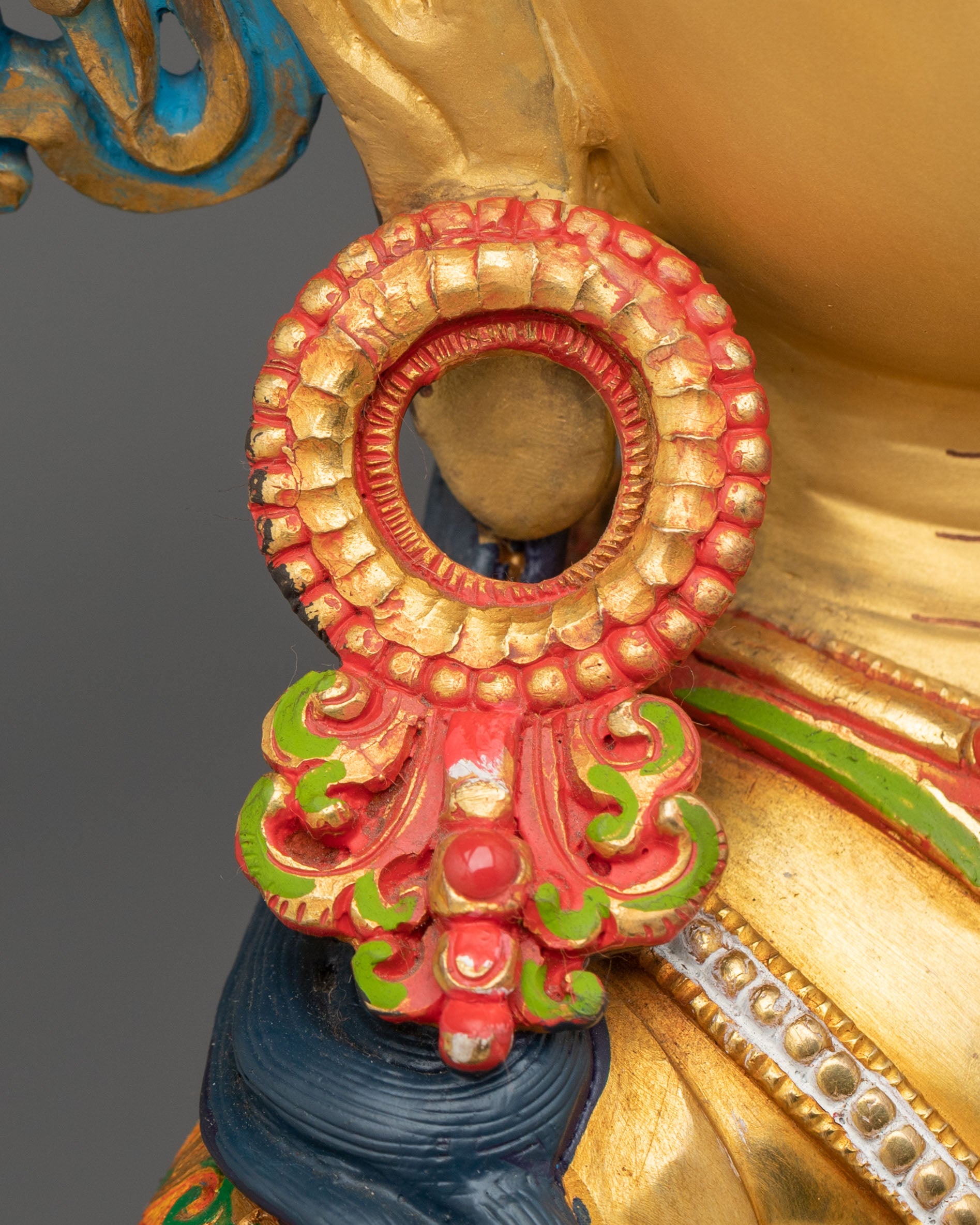 Manjushri 24K Gold Gilded Copper Statue: Wisdom Embodied